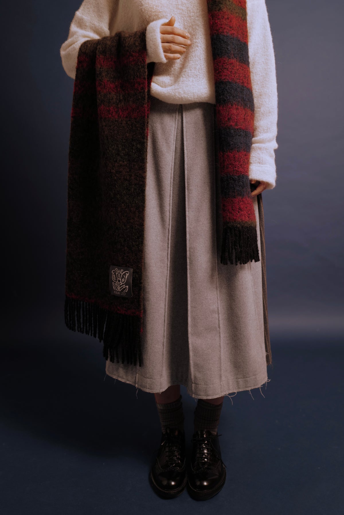 Two Colour Wool Wrap Skirt MARY FW26/27