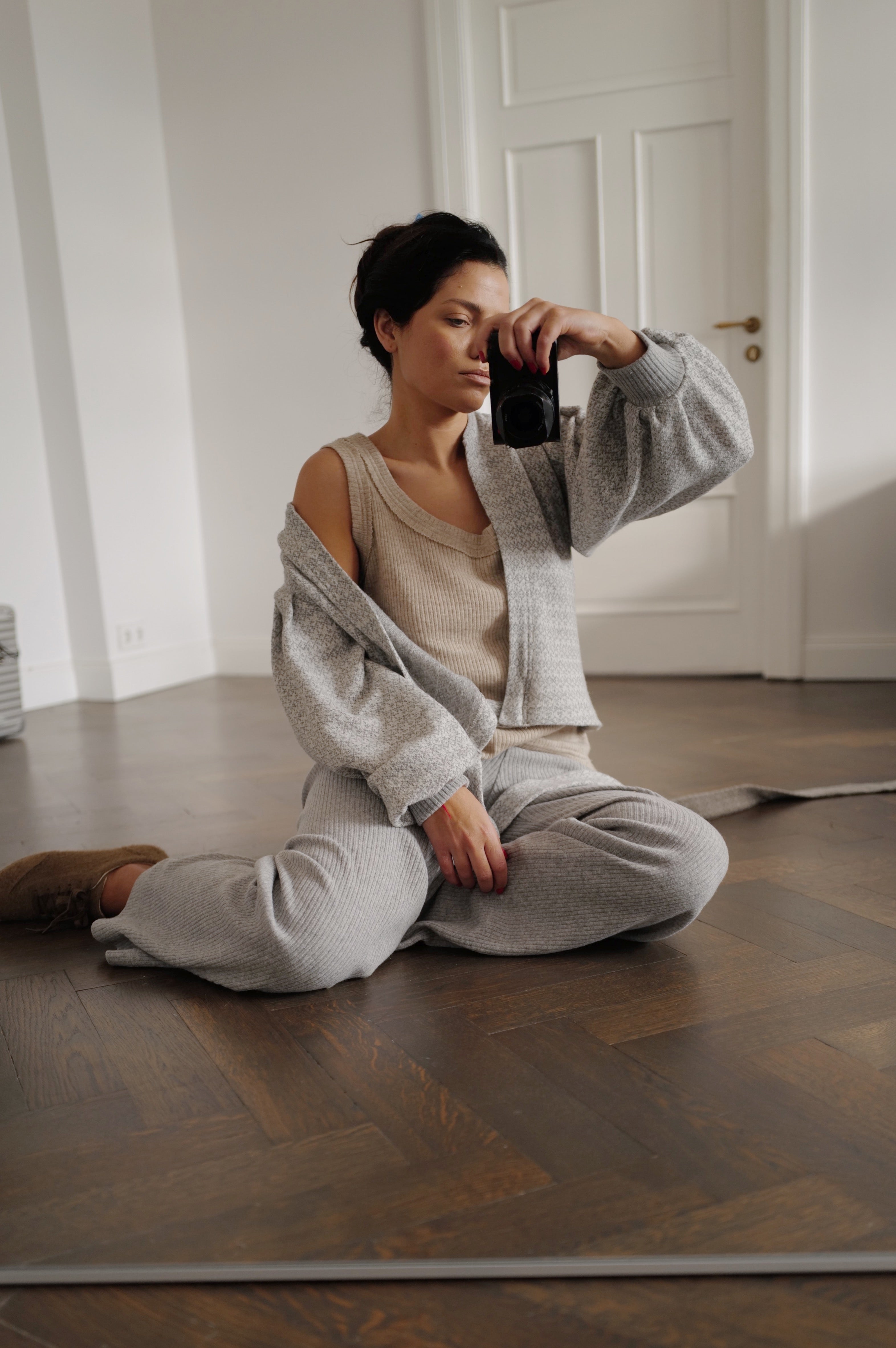 Wool Jaquard Wrap Cardigan YUKI FW24 (Last item)