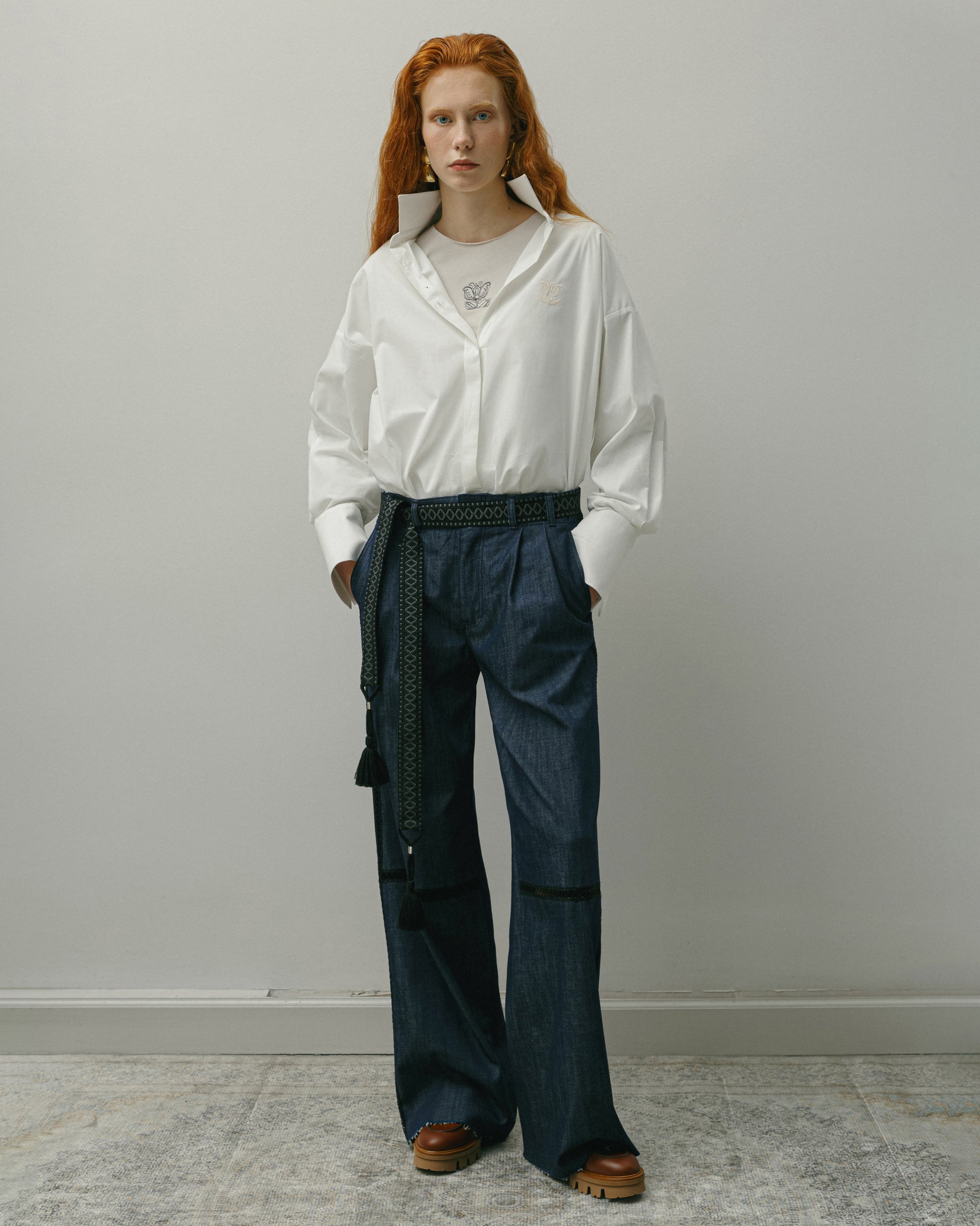Organic Cotton Long-Sleeve Top In Milk Colour AW23/24