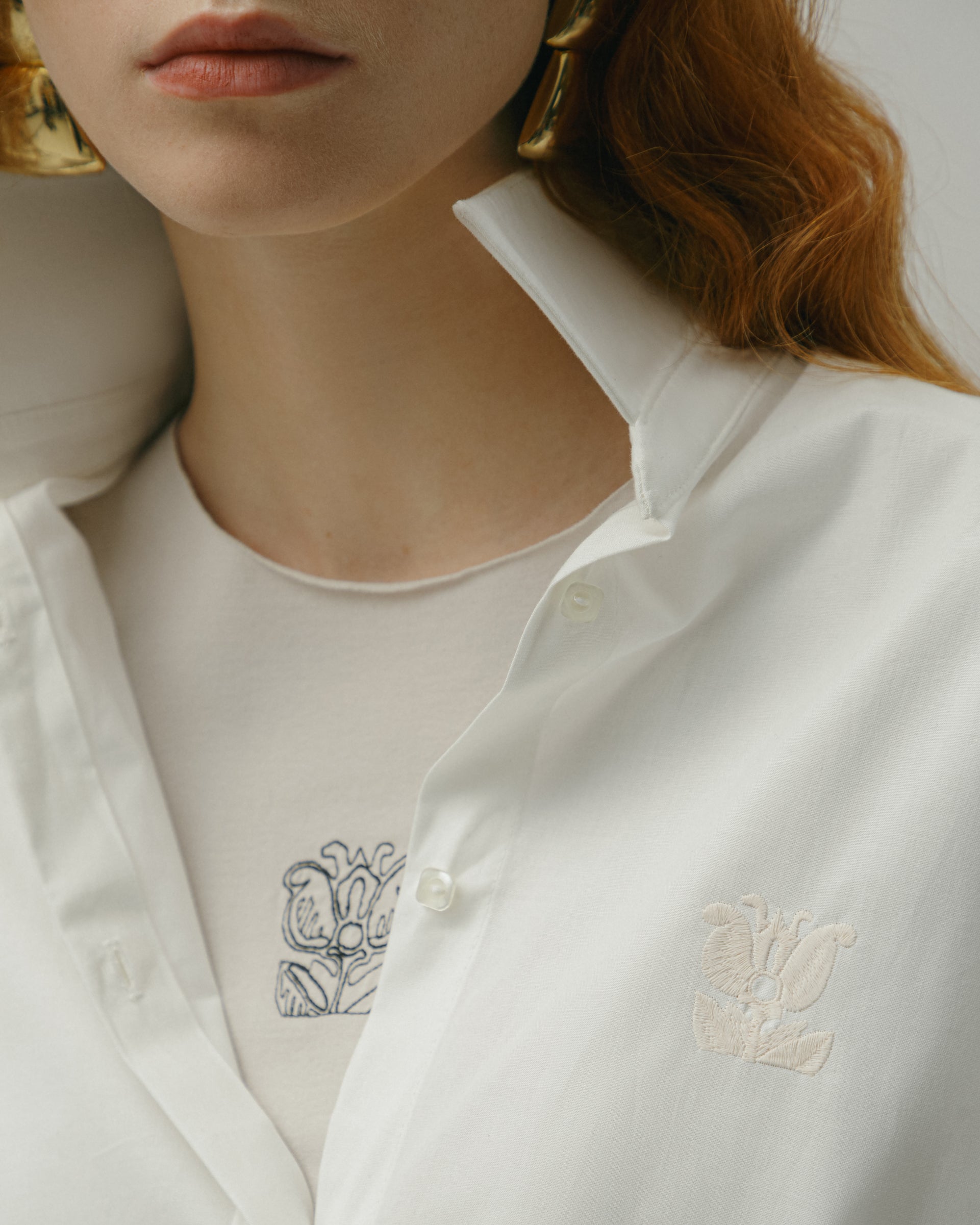 Organic Cotton Long-Sleeve Top In Milk Colour AW23/24