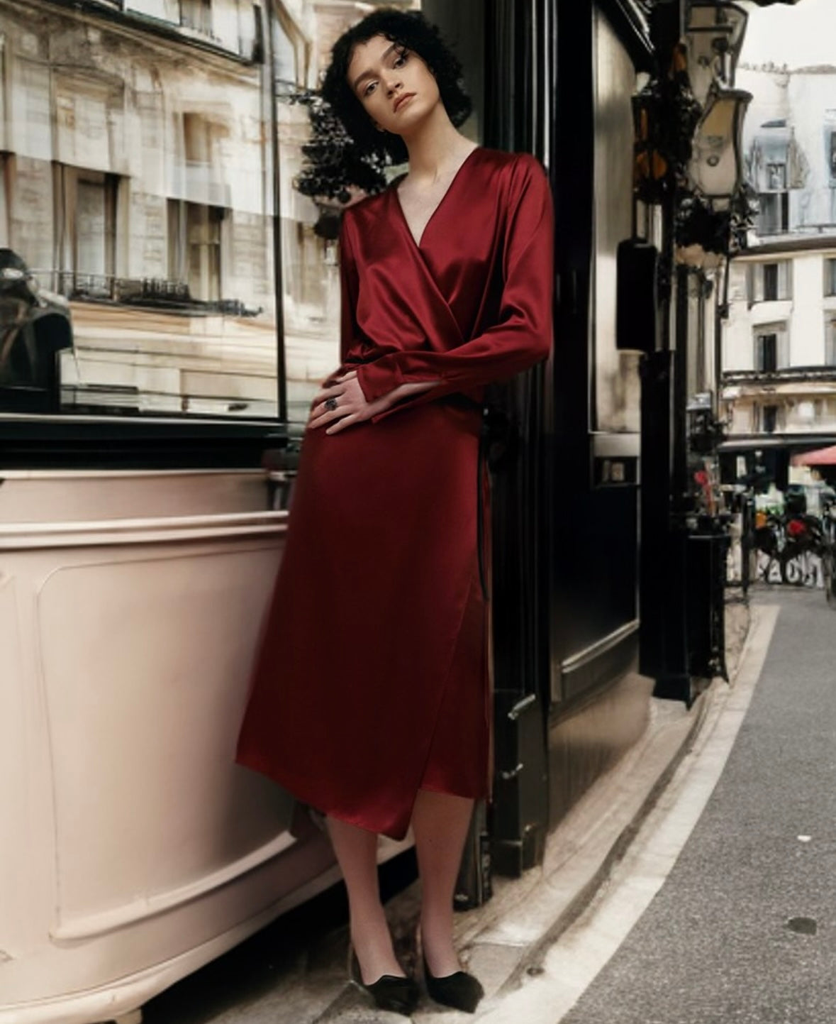 Silk Wrap Dress INESS