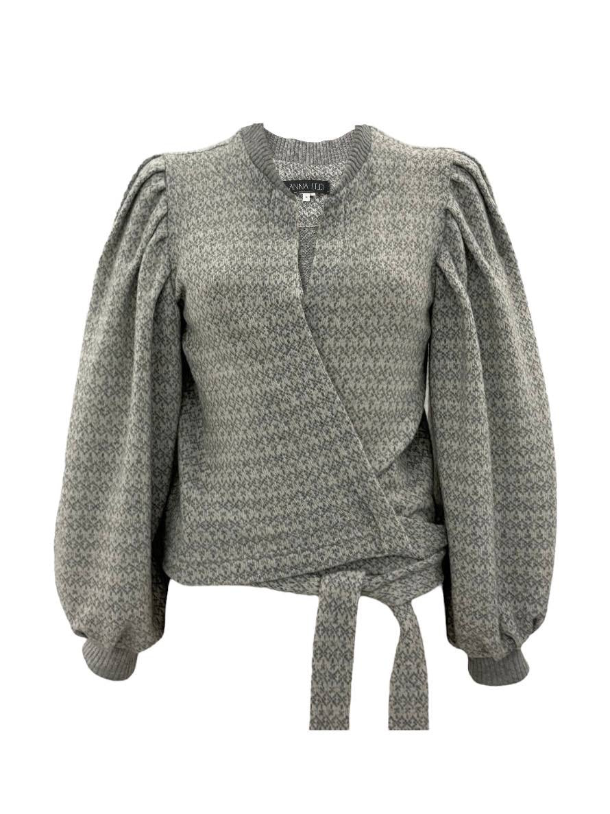 Wool Jaquard Wrap Cardigan YUKI FW24 (Last item)