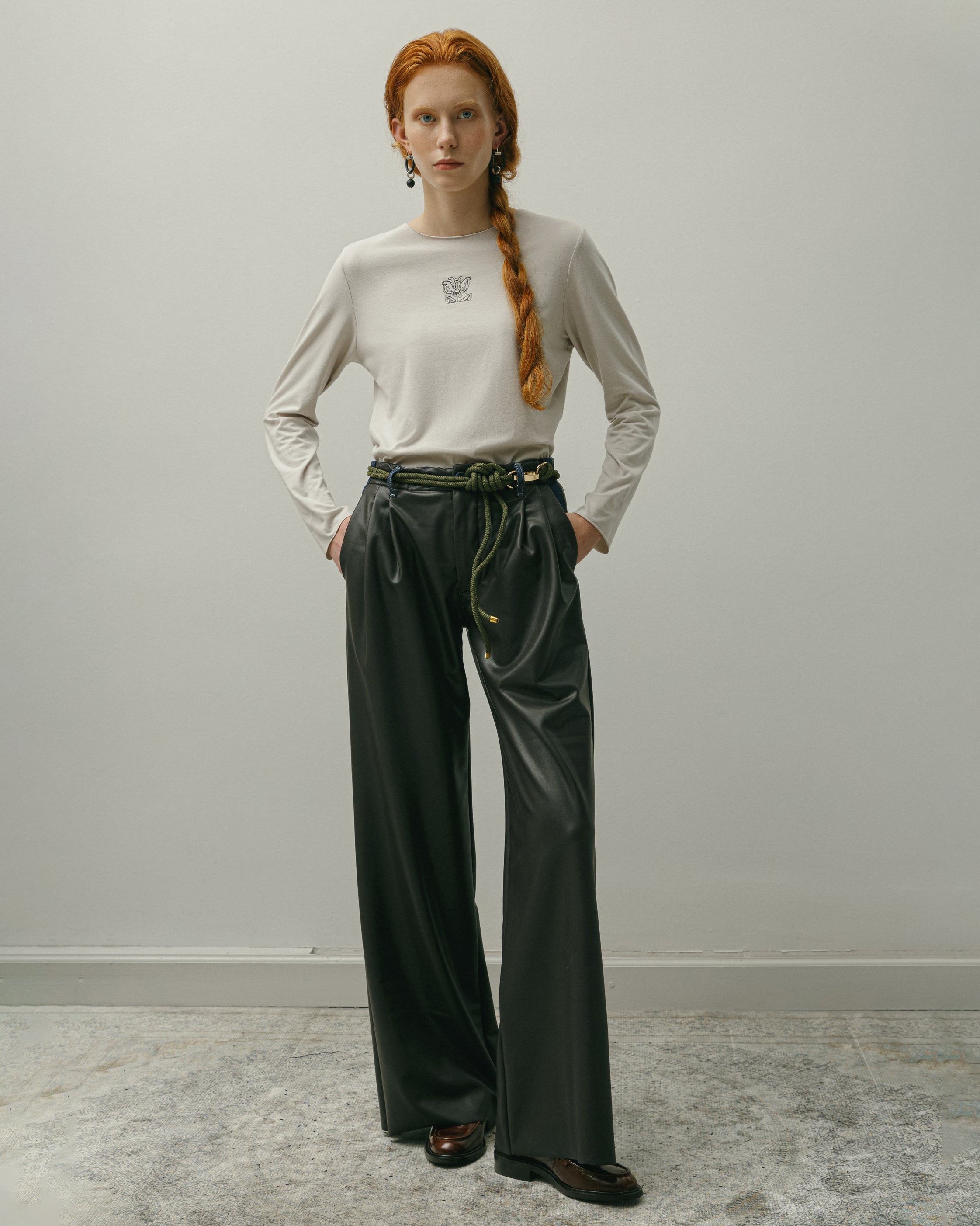 Organic Cotton Long-Sleeve Top In Milk Colour AW23/24