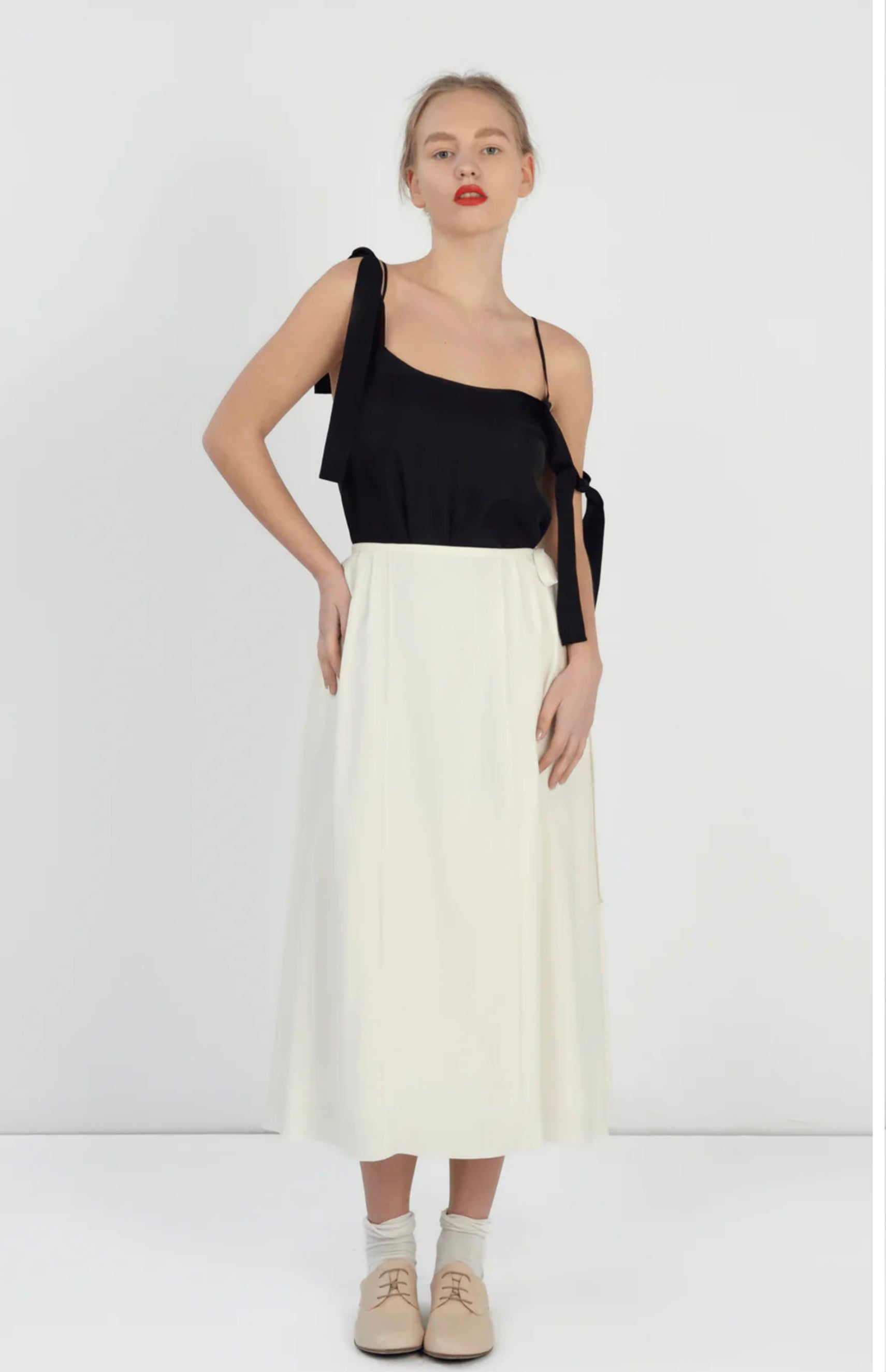 Silk Midi Skirt