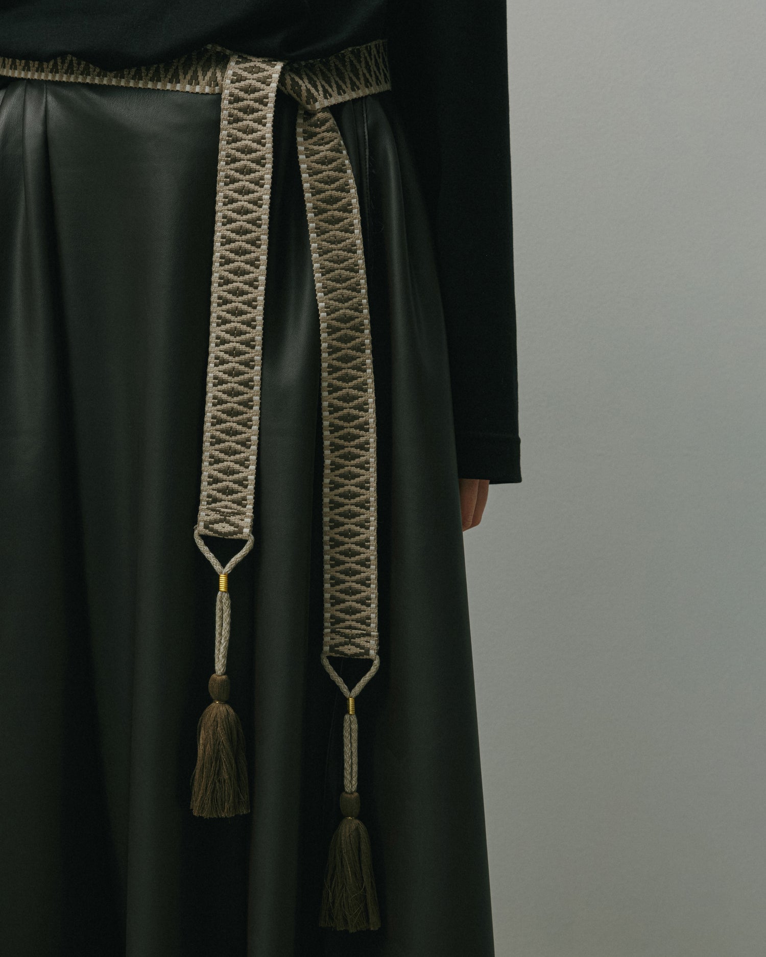 Eco Leather Pleated Midi Skirt MIMI