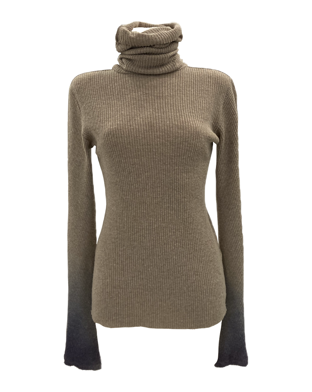 Wool turtleneck with batik sleeves FW24