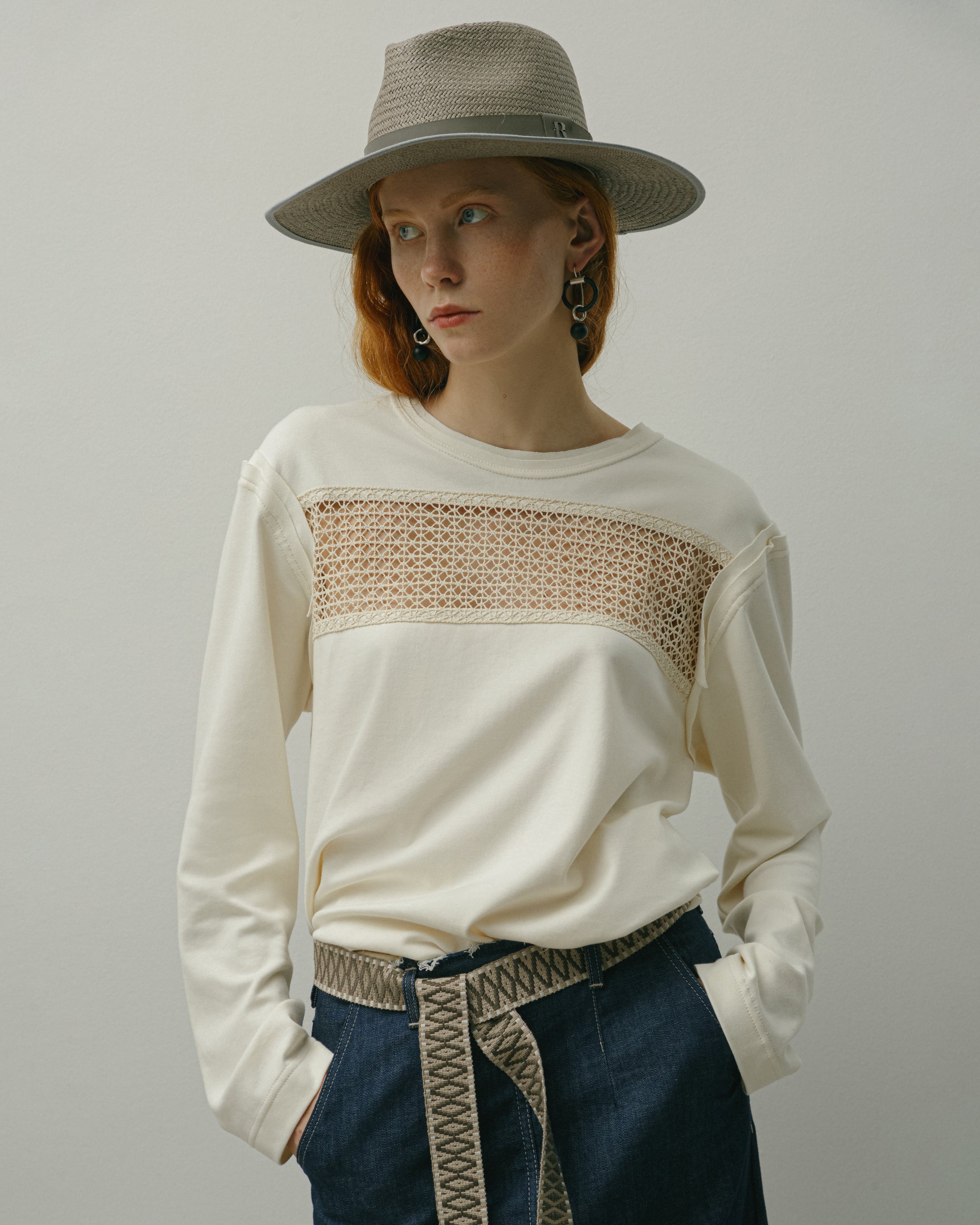 LONG SLEEVE SHIRT WITH EMBROIDERY DETAIL AW23/24