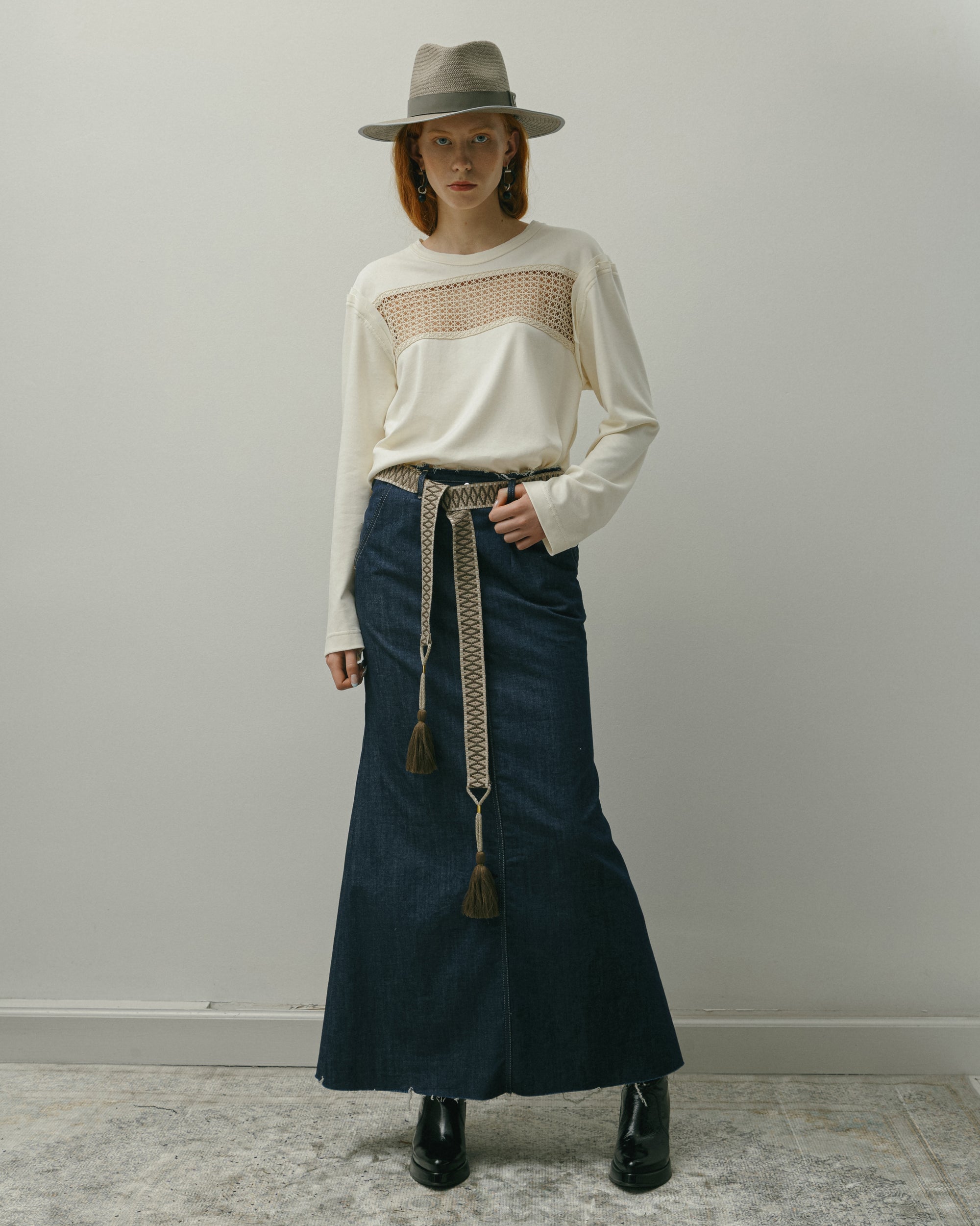 LONG SLEEVE SHIRT WITH EMBROIDERY DETAIL AW23/24