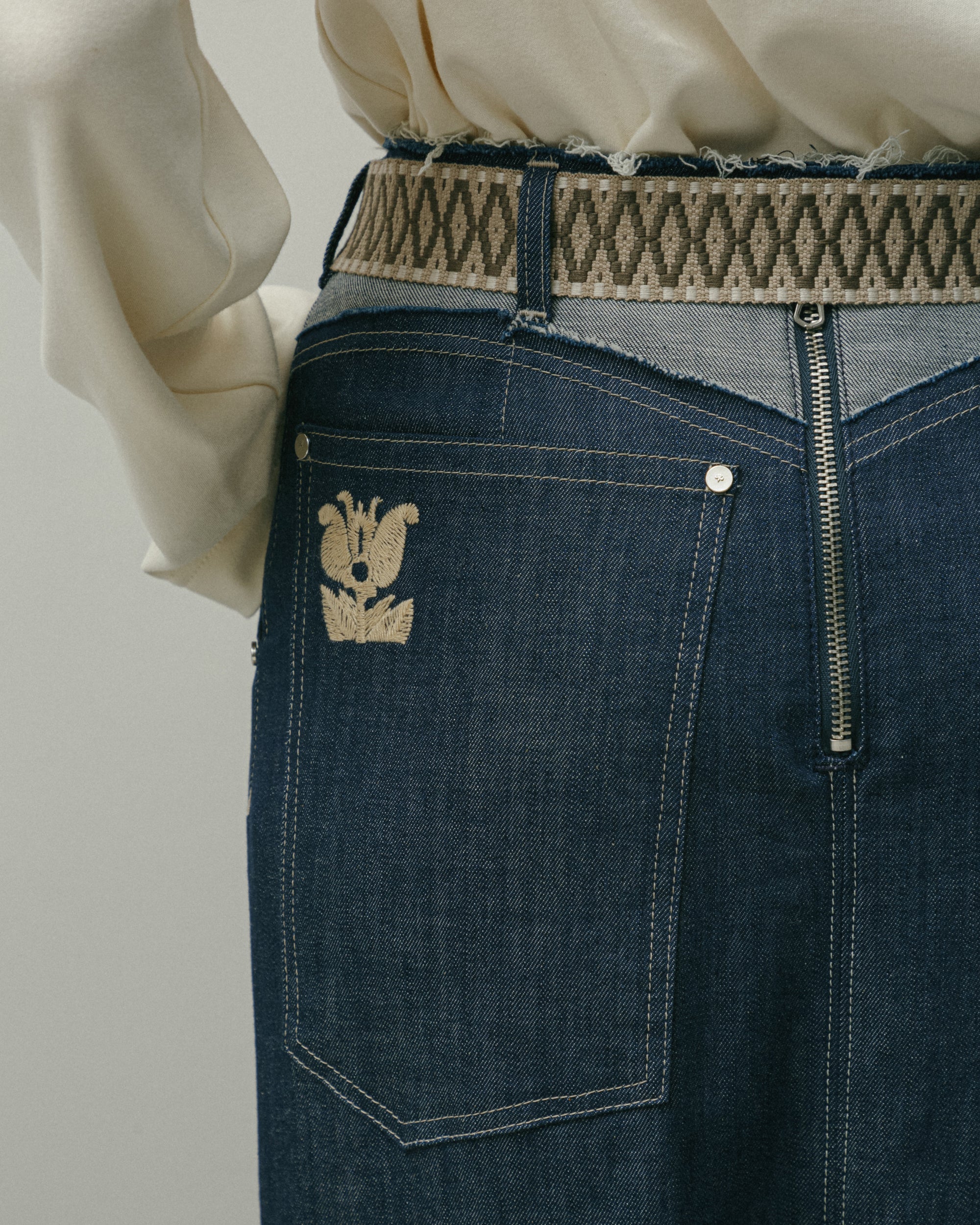 Maxi Organic Dark Denim Skirt (Pre-order)