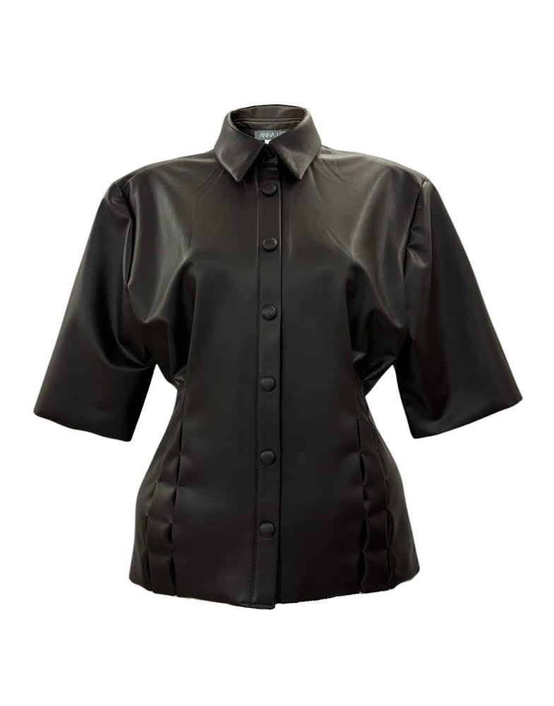Eco-Leather Shirt Olga (Pre-order)