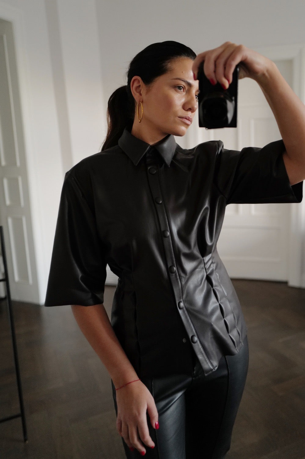 Eco-Leather Shirt Olga (Pre-order)