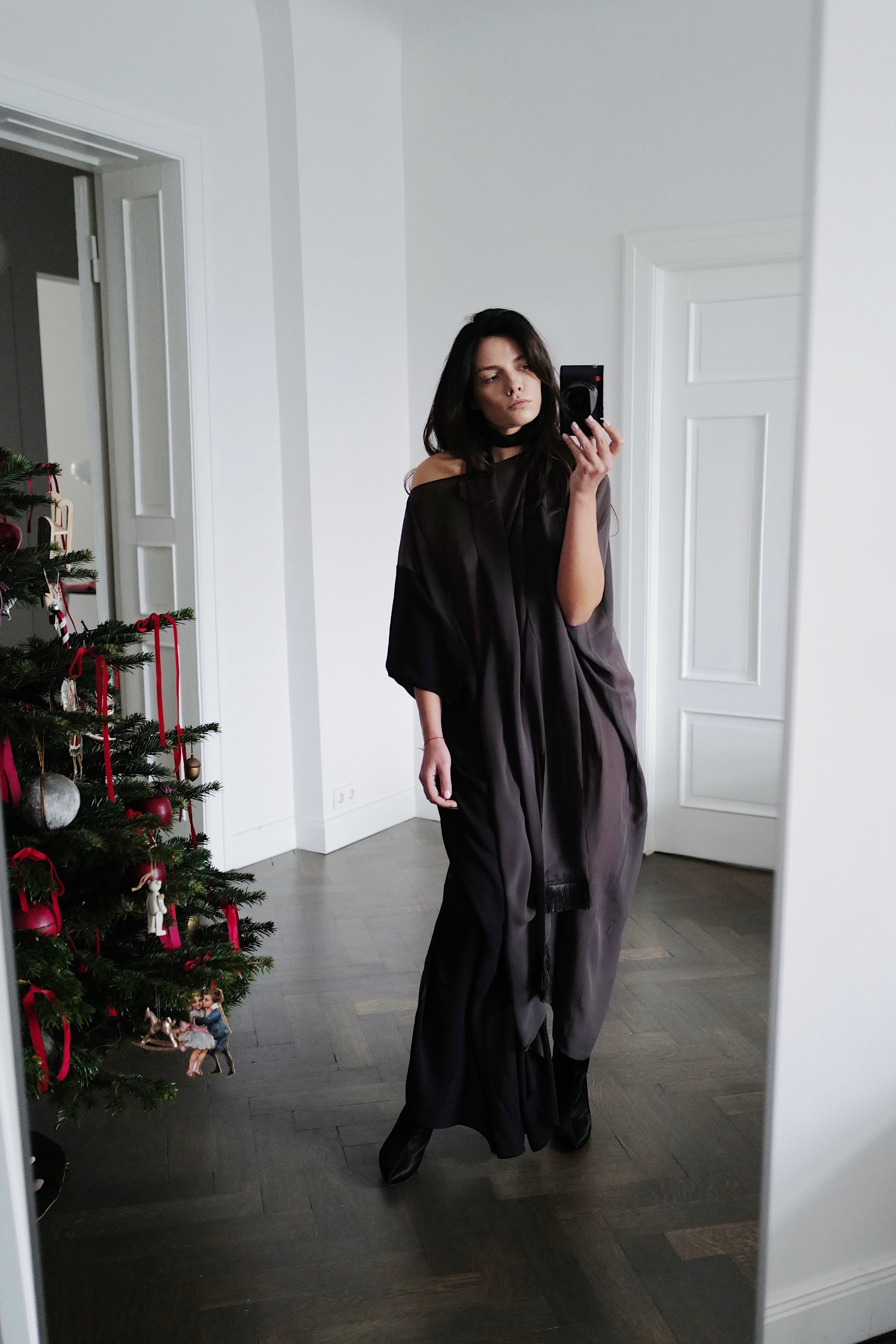 Silk Crepe Oversized Dress-Tunic