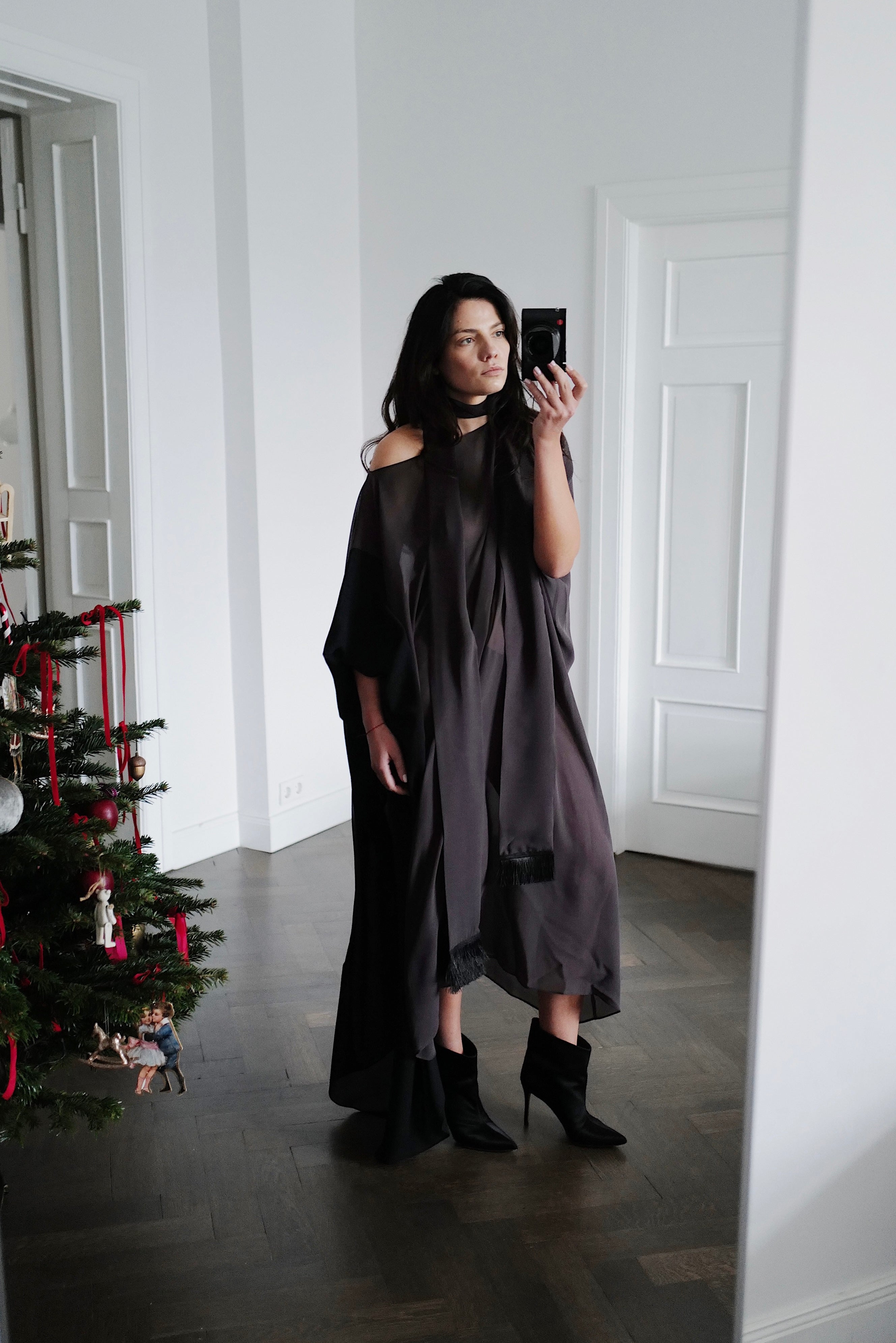 Silk Crepe Oversized Dress-Tunic