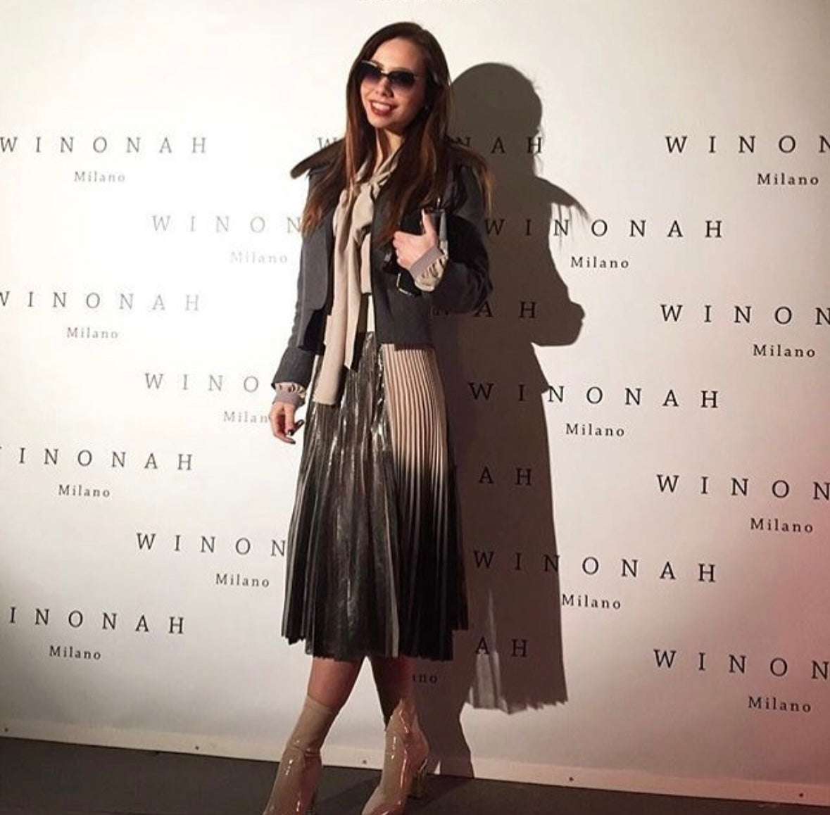 Felt Wool short jacket with Mink collar FW16