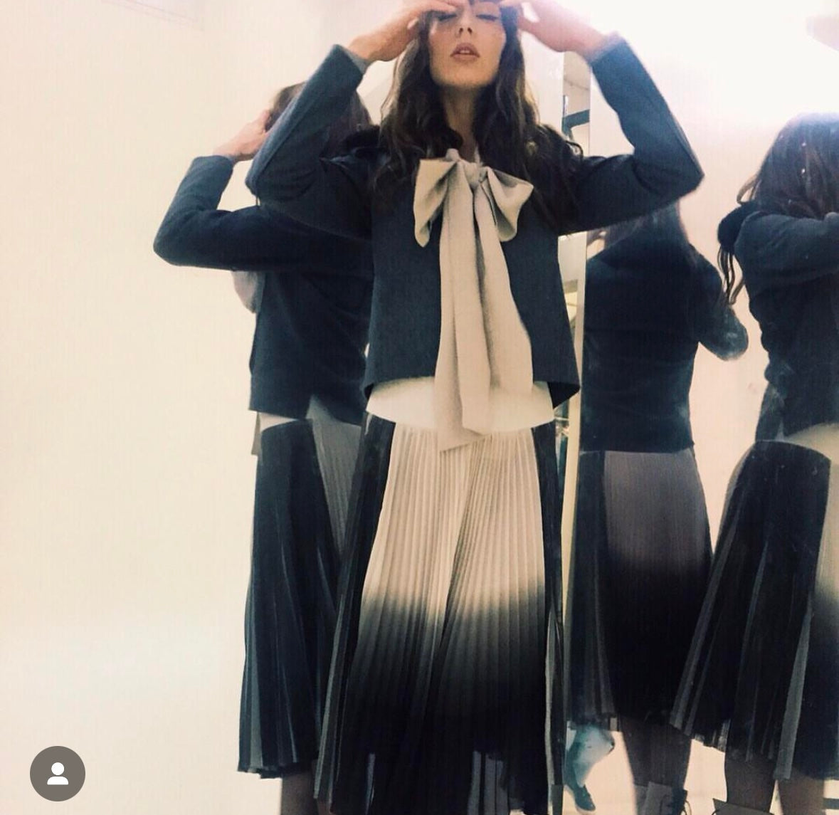 Felt Wool short jacket with Mink collar FW16