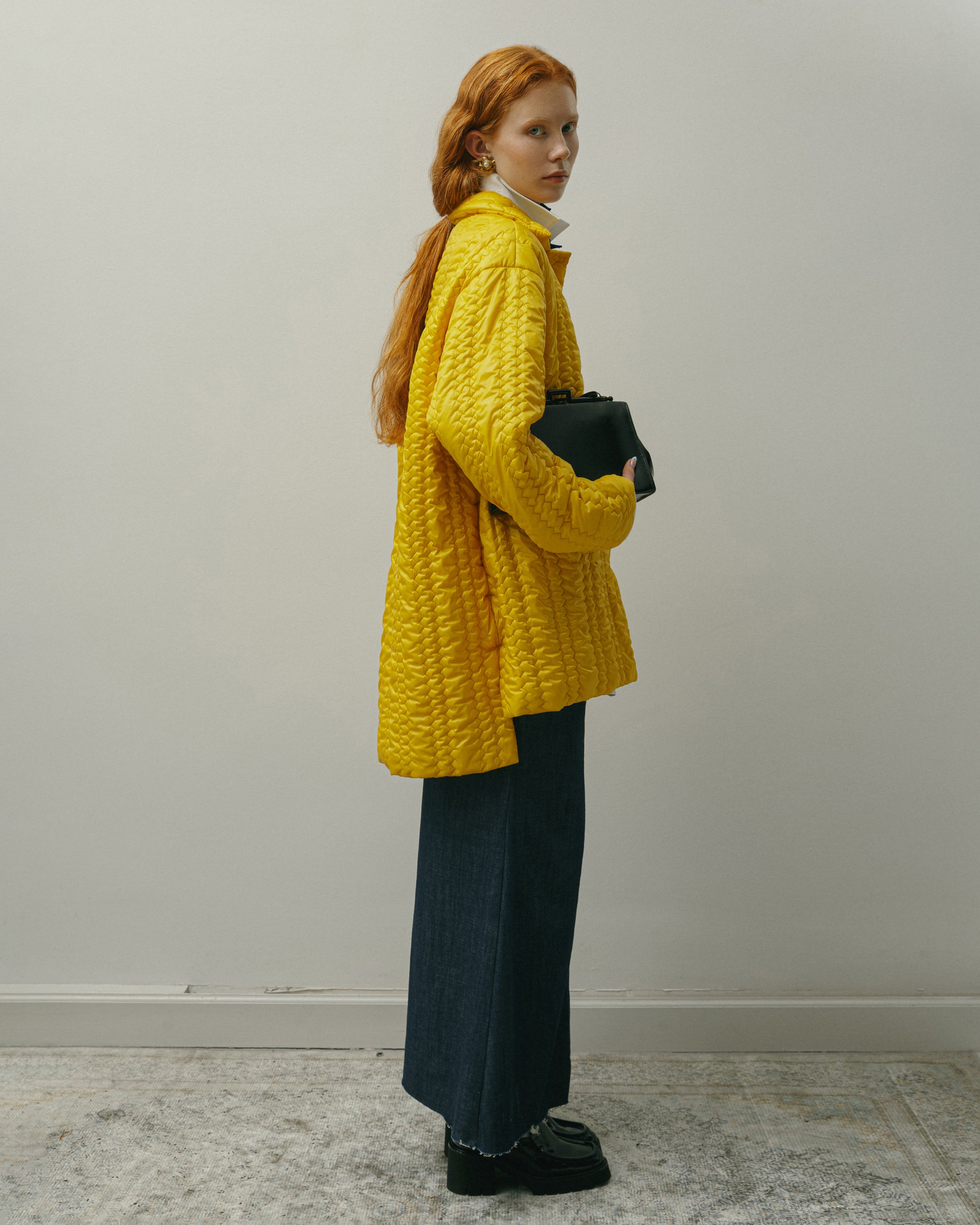 QUILTED YELLOW JACKET AW23/24