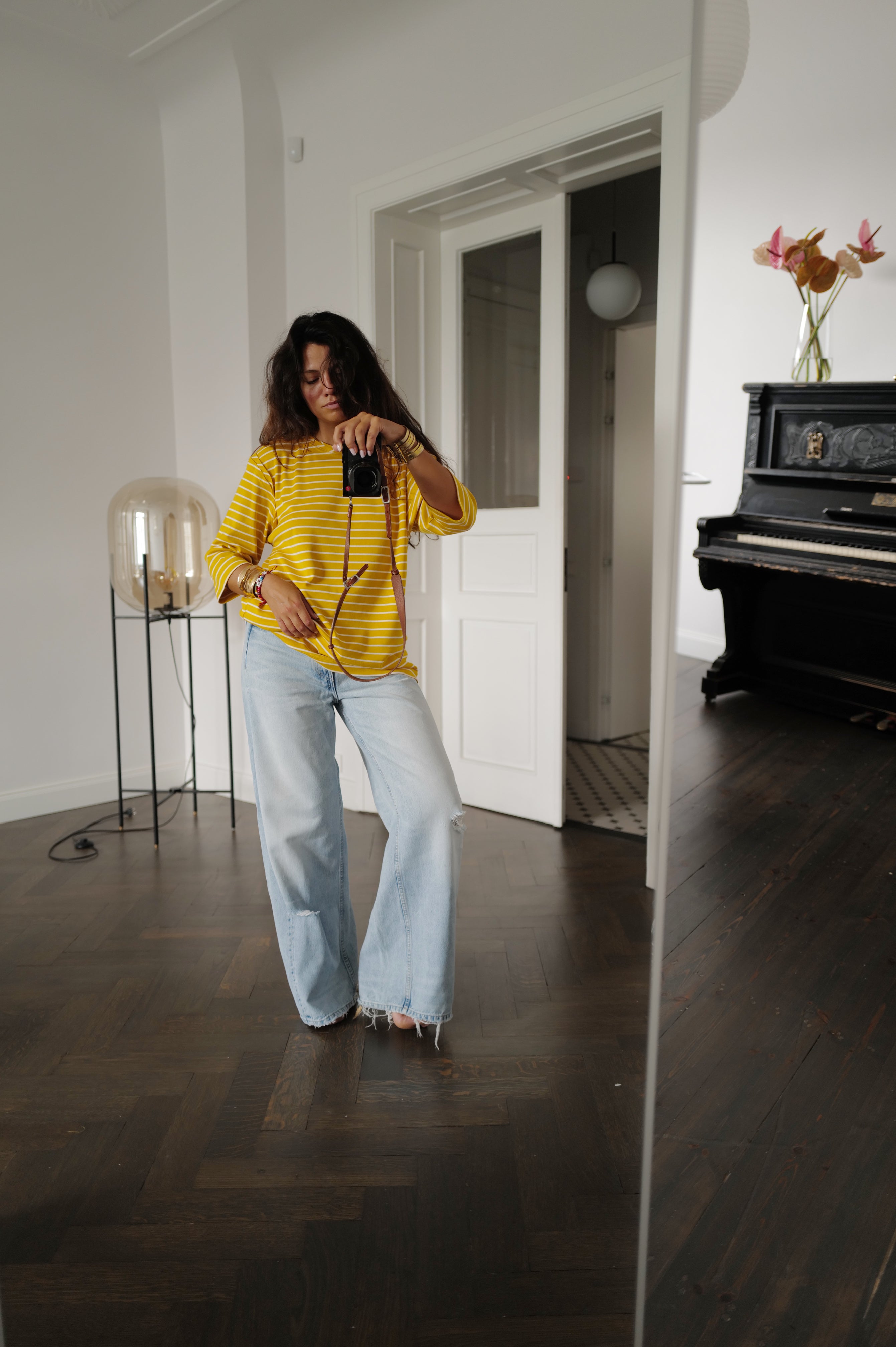 ORGANIC COTTON LONG-SLEEVE T-SHIRT WITH STRIPES