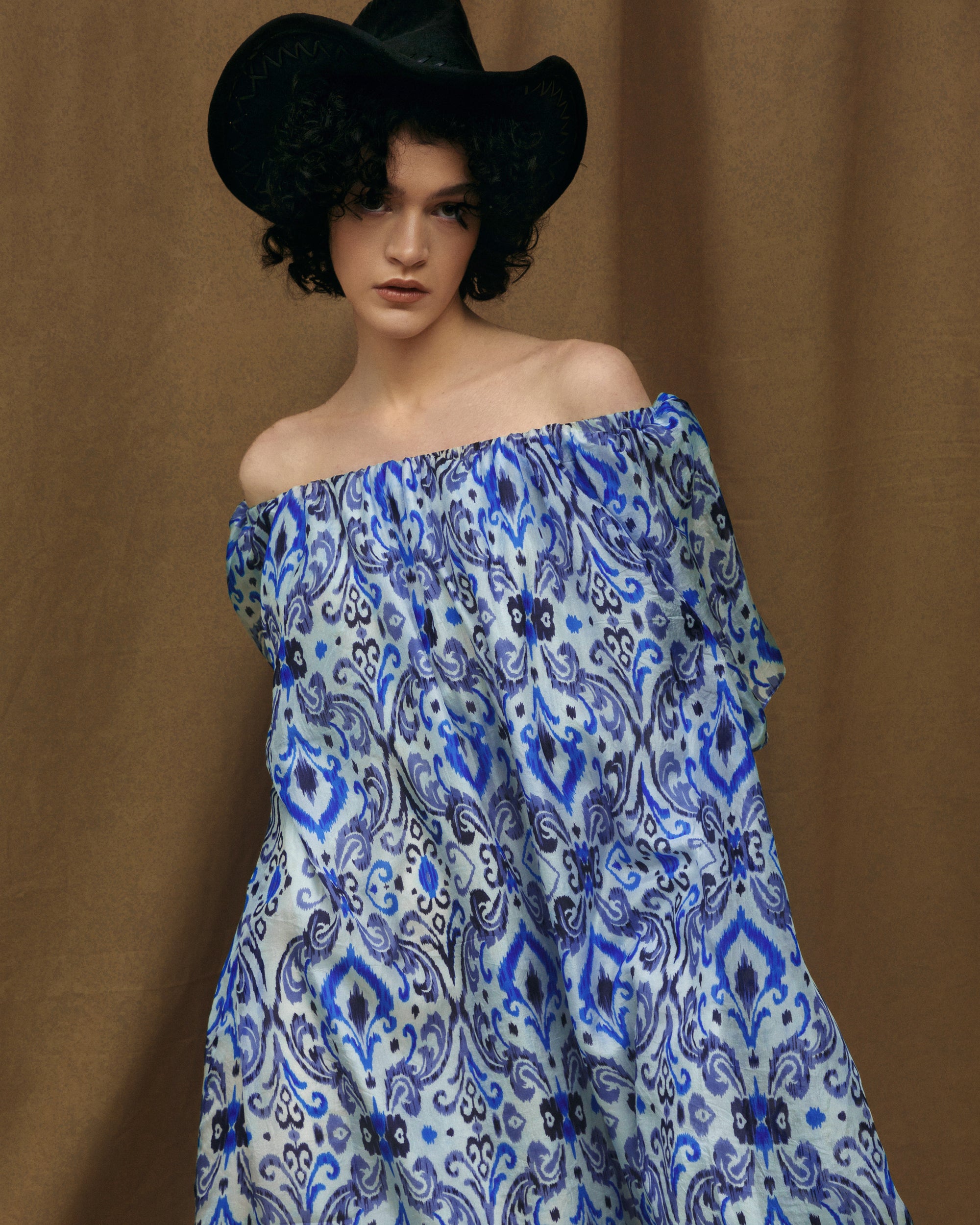 CHIFFON SILK DRESS COCOON SS24