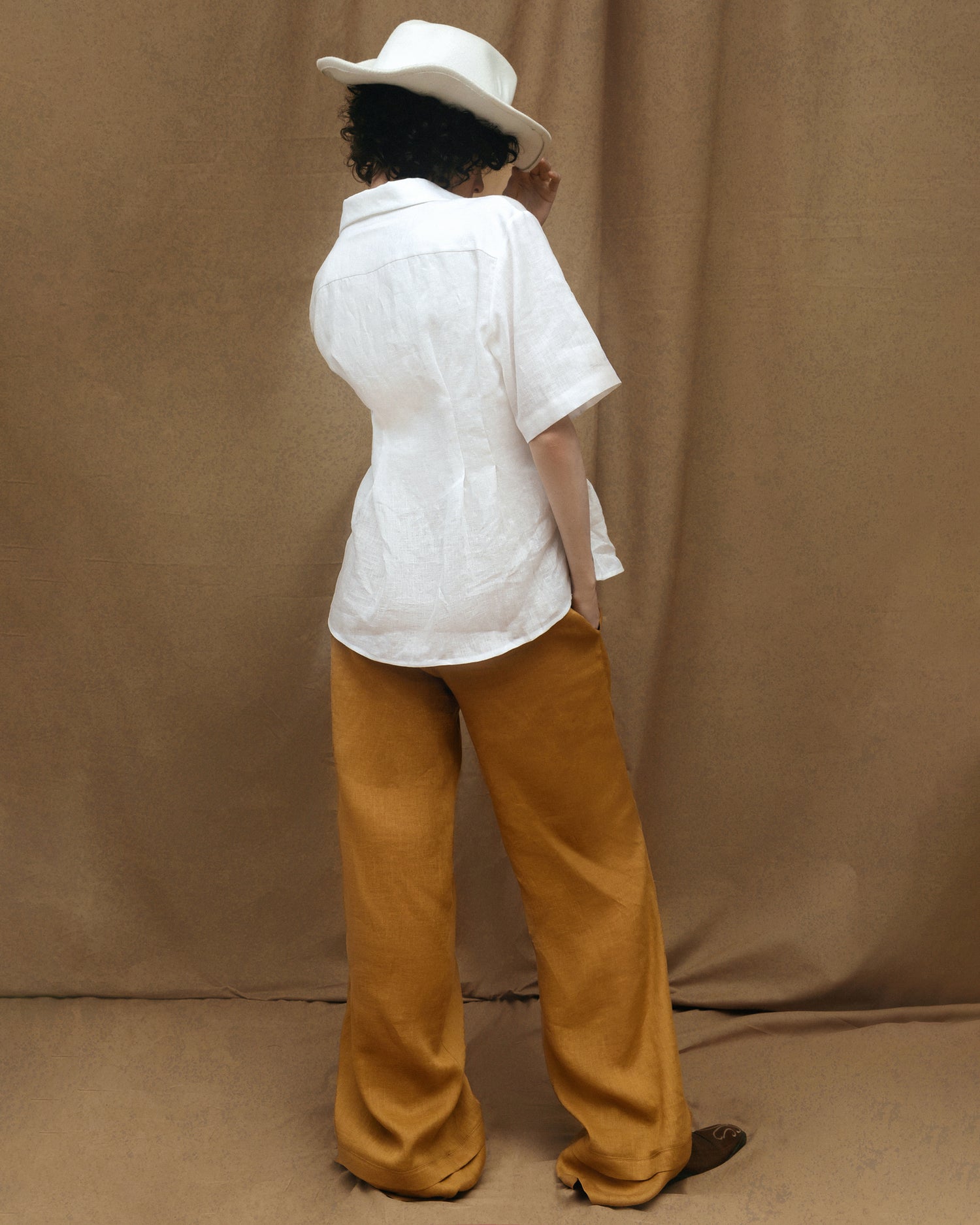 Linen ART-DECO SHIRT SS24 (Last item)