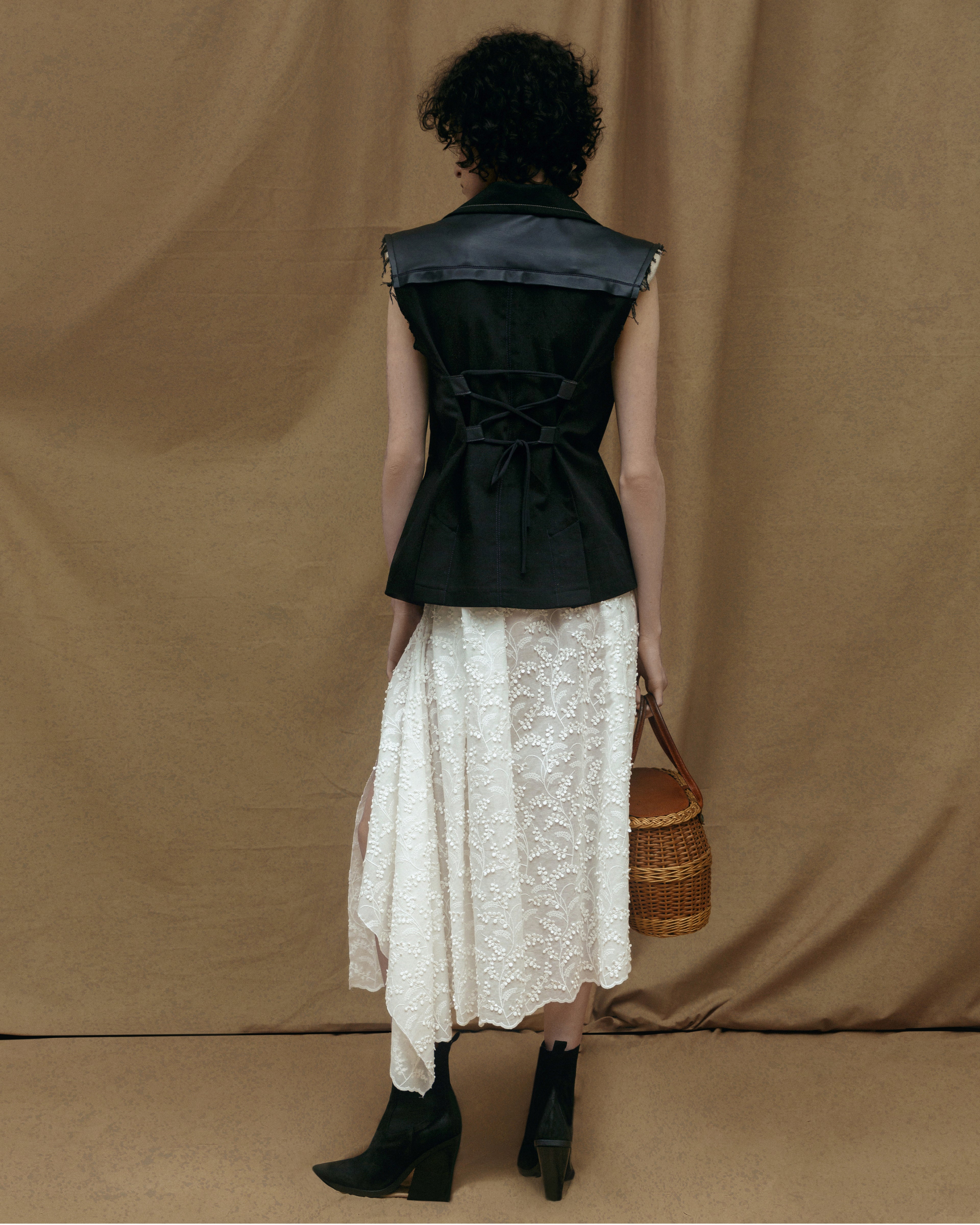 Cotton Skirt with 3D-Embroidery MIMOSA