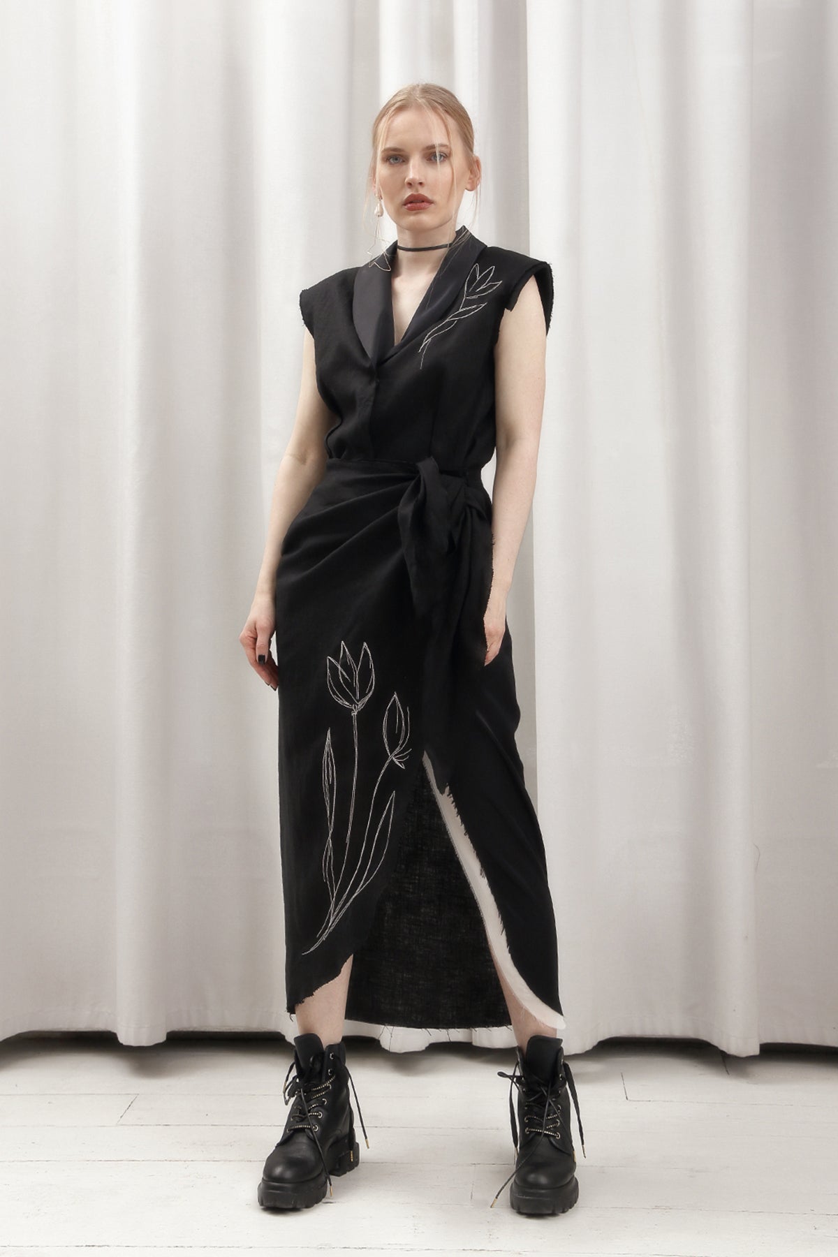 LINEN SILK WRAP SKIRT TULIP SS/23 - LAST ITEM