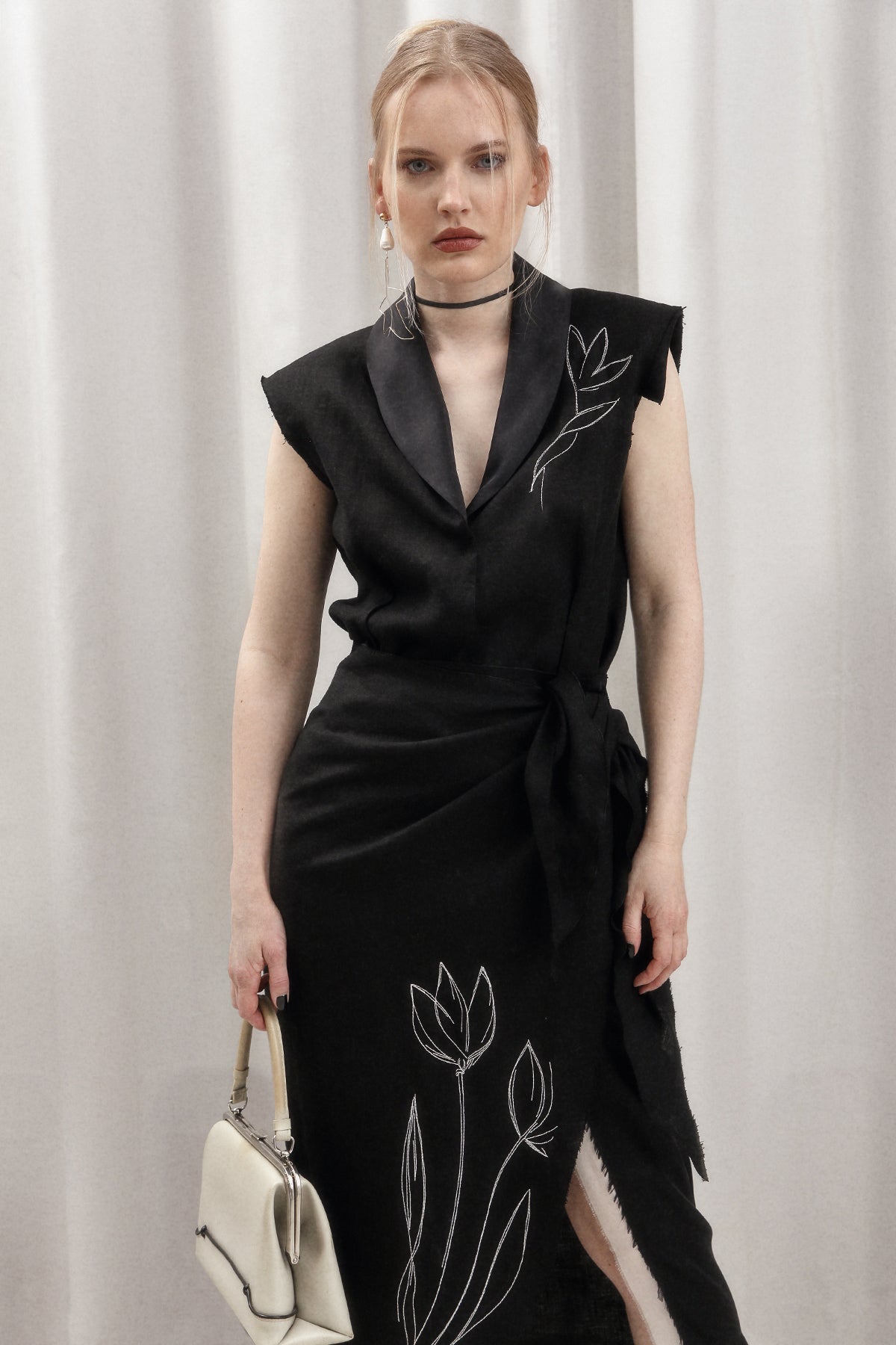 LINEN SILK WRAP SKIRT TULIP SS/23 - LAST ITEM