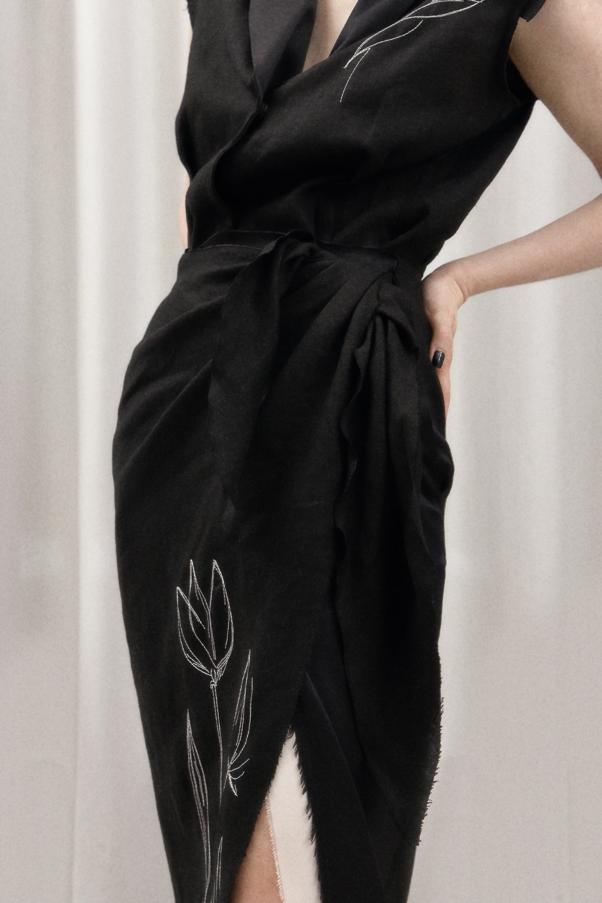 LINEN SILK WRAP SKIRT TULIP SS/23 - LAST ITEM