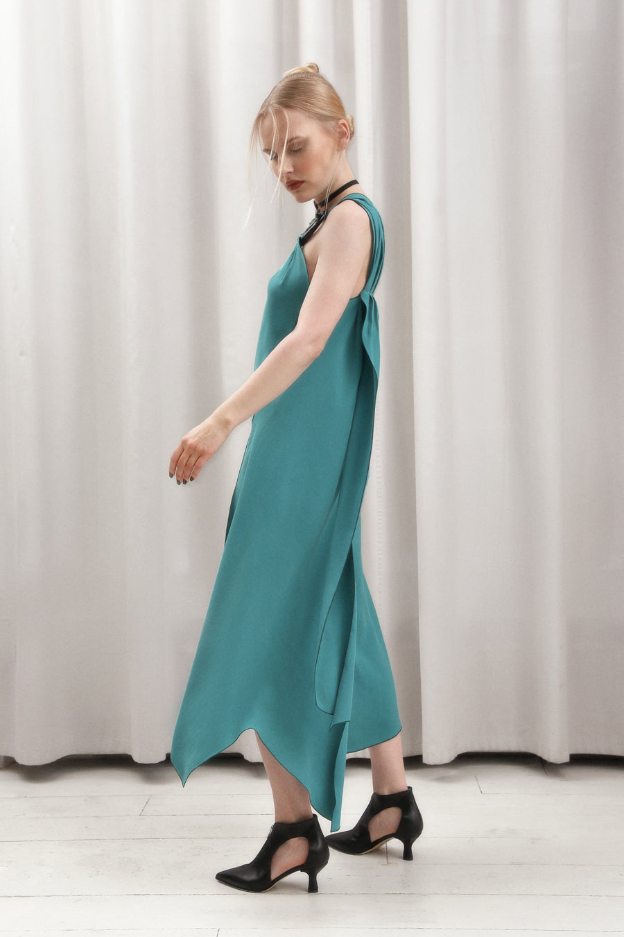 One Shoulder Cupro Dress MILANA
