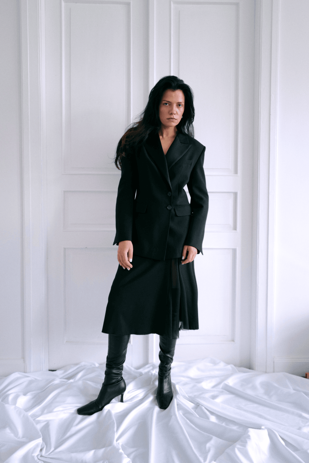 Wool Tailored Blazer with Atlas Lapel (Pre-order)