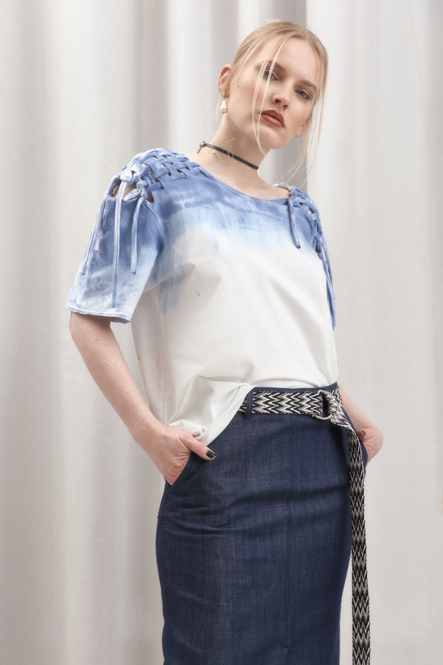 ORGANIC COTTON TOP MACRAME BATIK SS/23