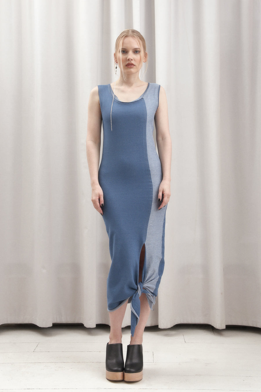 ORGANIC COTTON JERSEY DENIM DRESS LANA SS/23 - LAST ITEM