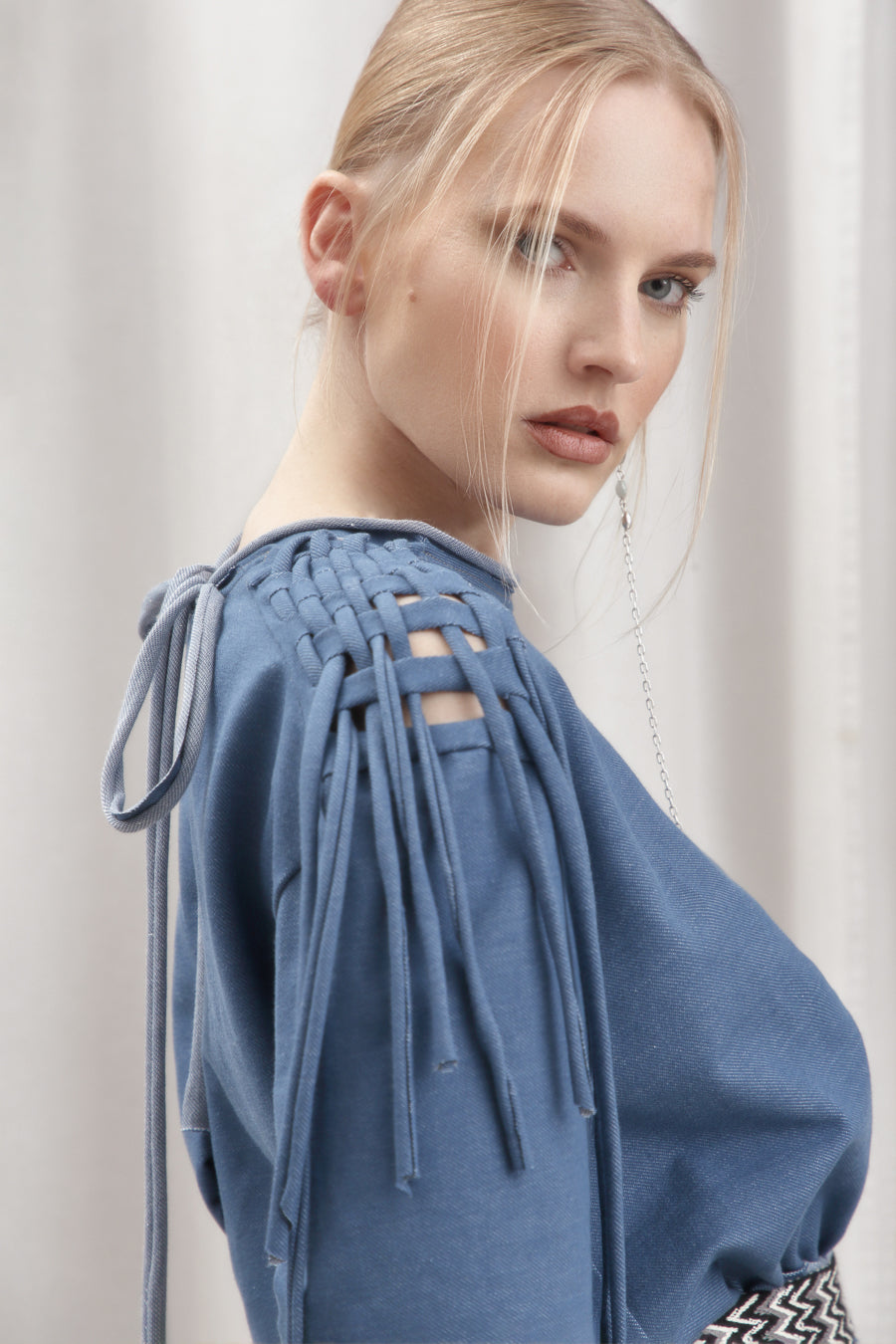 ORGANIC COTTON JERSEY DENIM DRESS DIVA SS/23 - LAST ITEM