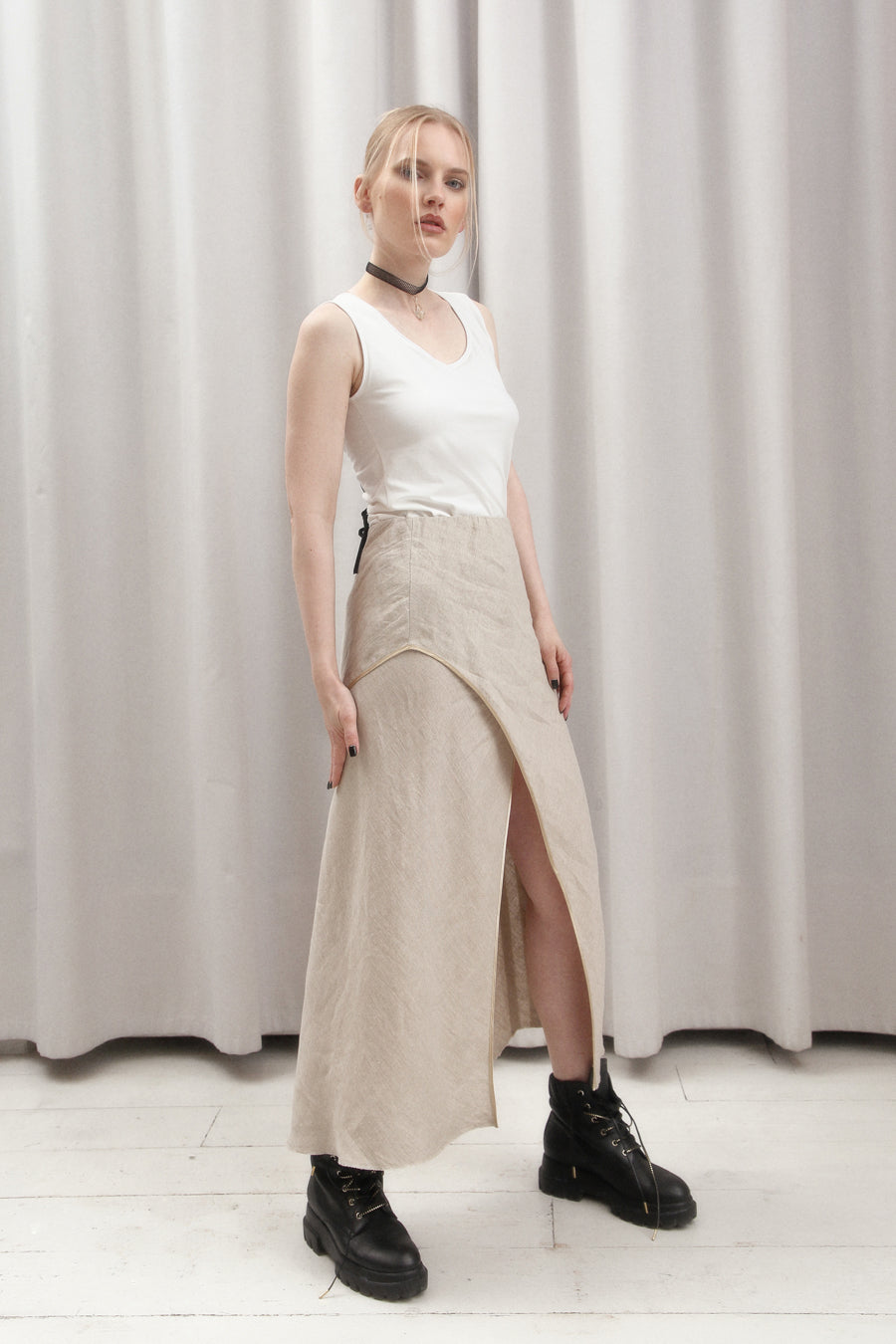 LINEN MIDI SKIRT BELLA SS/23