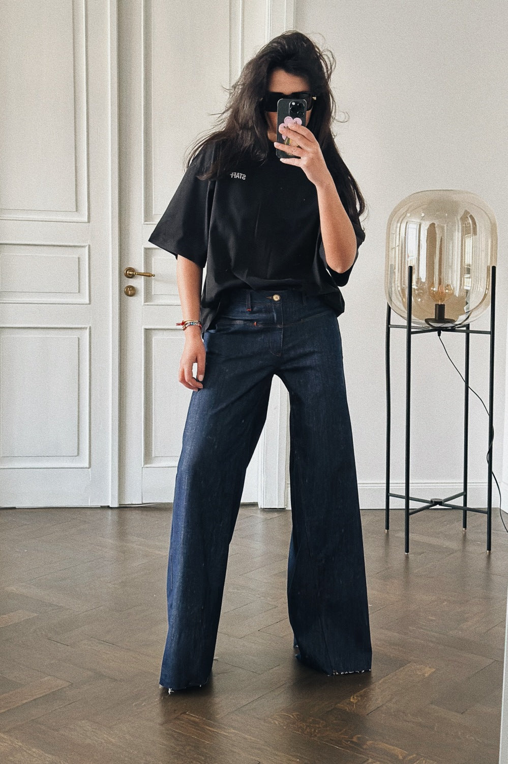 Palazzo Jeans Dark Blue Denim (Pre-order)