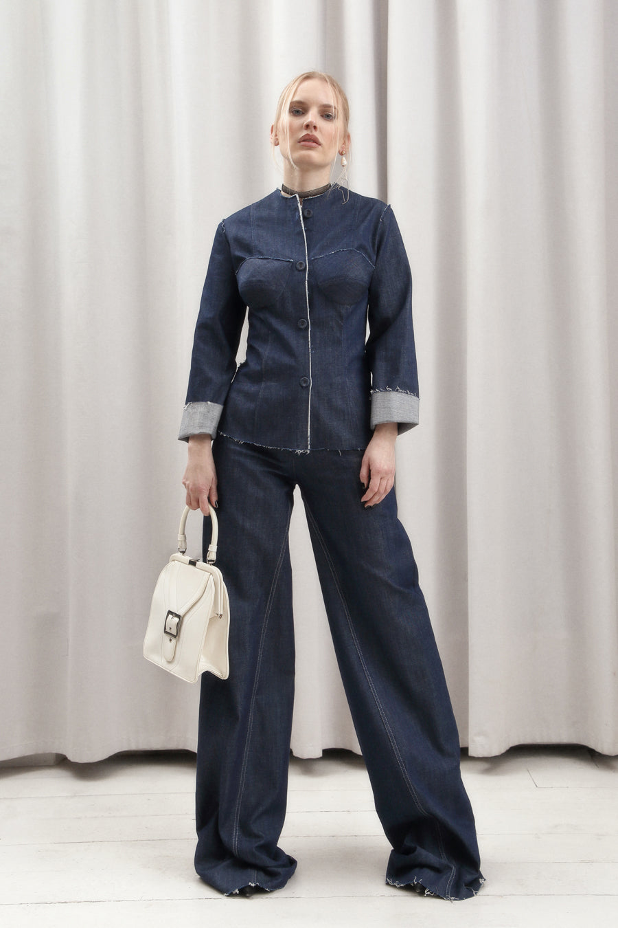 Palazzo Jeans Dark Blue Denim (Pre-order)