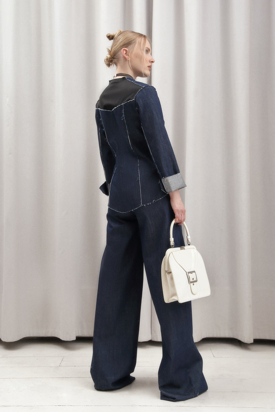 Palazzo Jeans Dark Blue Denim (Pre-order)