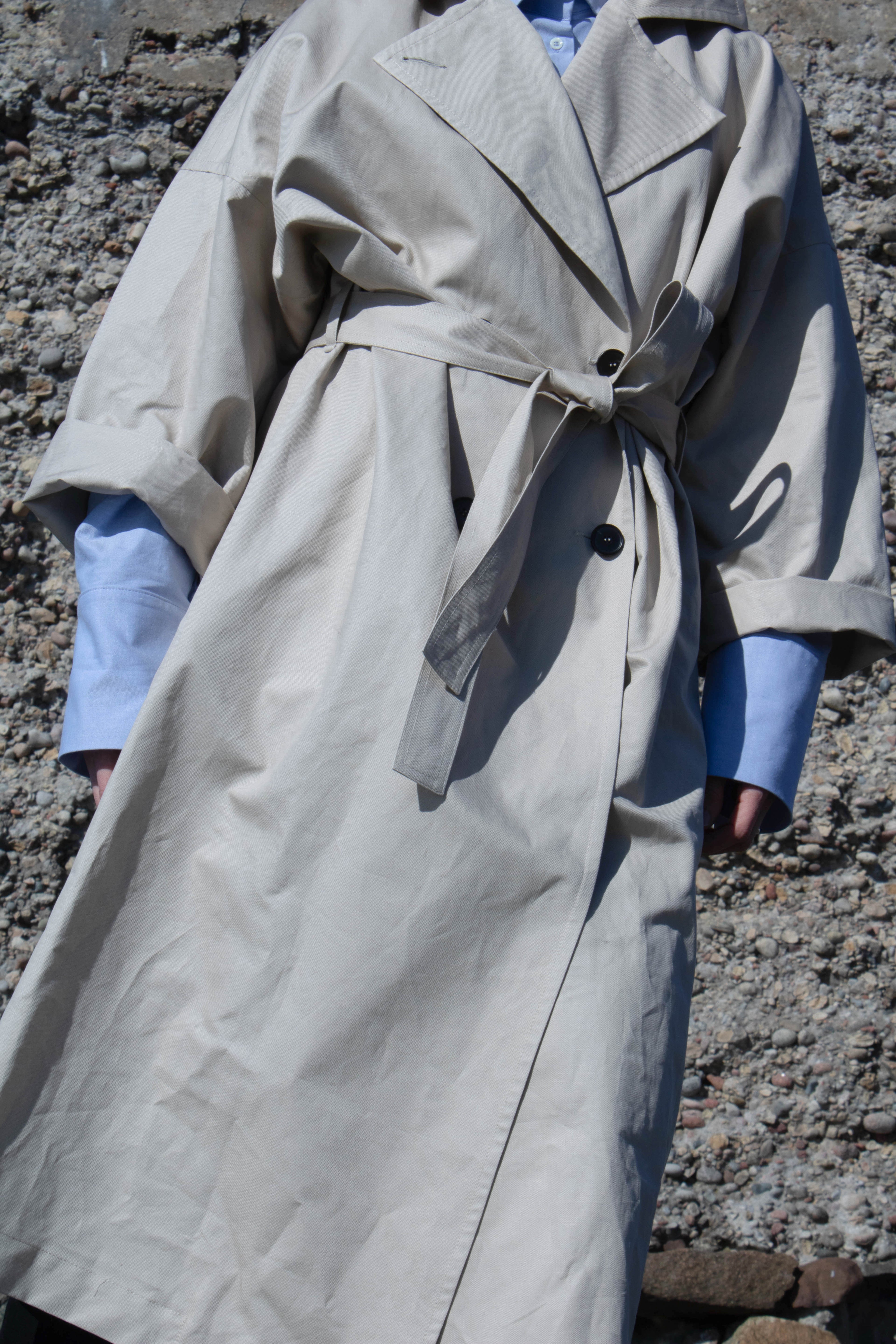 Double -Breasted Belted Trench Coat AGATA (Back to stock)