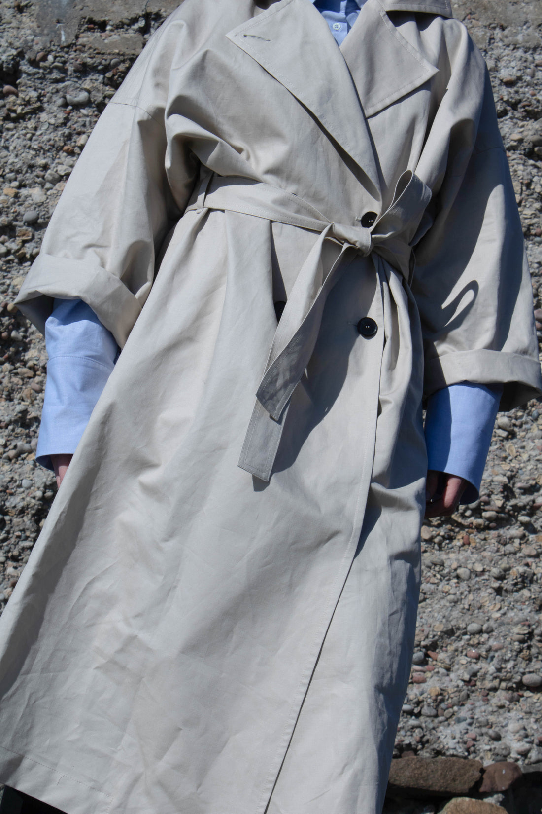 Double -Breasted Belted Trench Coat AGATA (Back to stock)