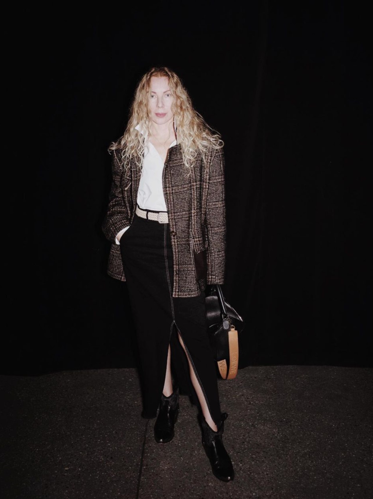 Midi Black Denim Skirt (Last Item)