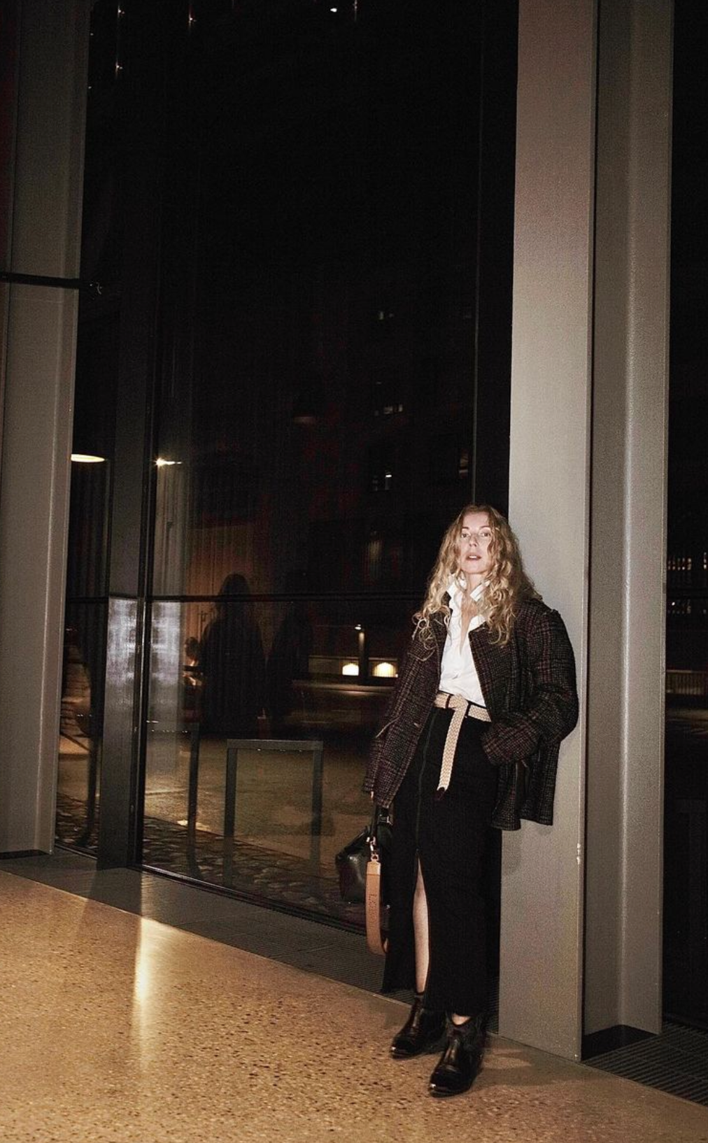 Midi Black Denim Skirt (Last Item)