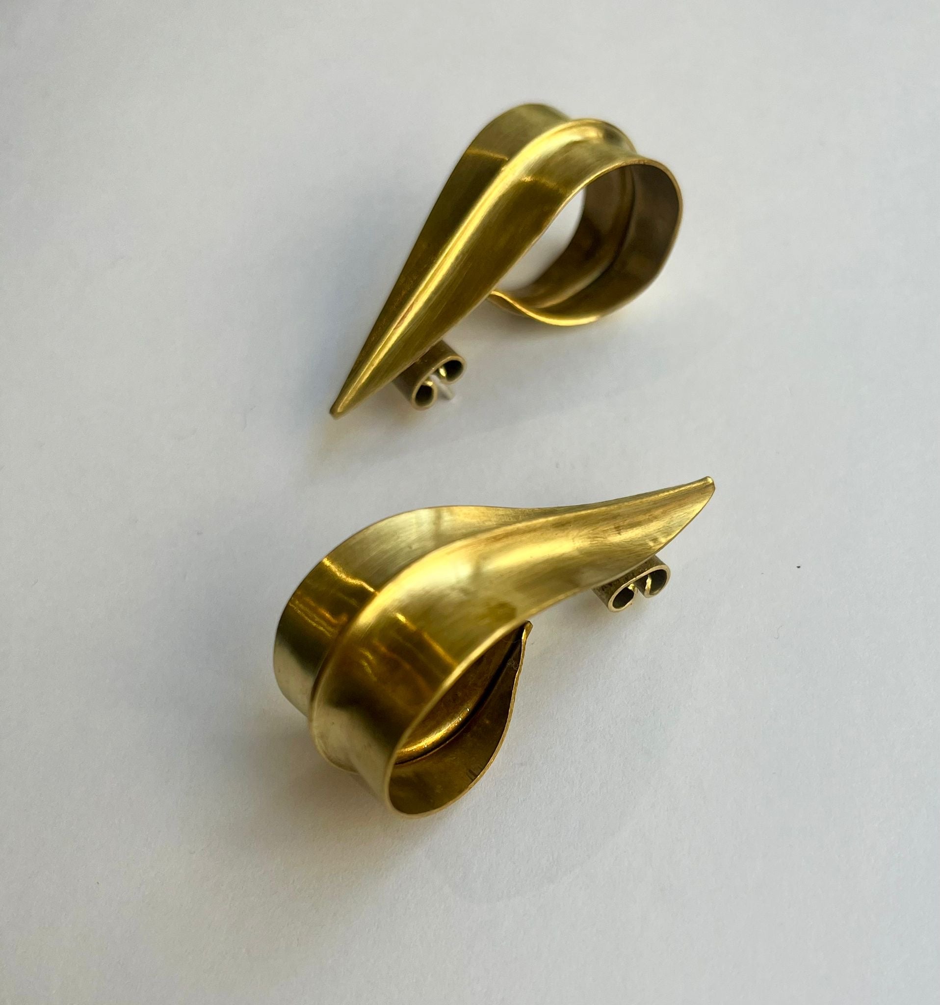 Brass Hand Made Earrings LEAVES
