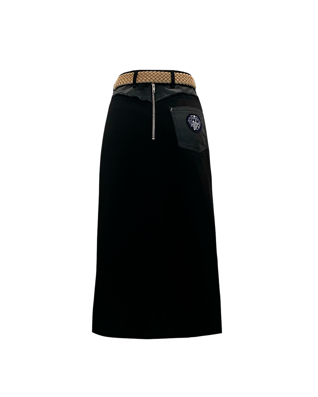 Midi Black Denim Skirt (Last Item)
