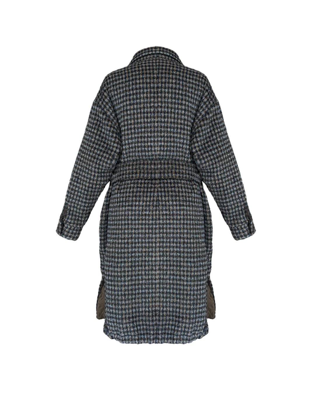 WOOL CHECKERED MIDI COAT AW23/24