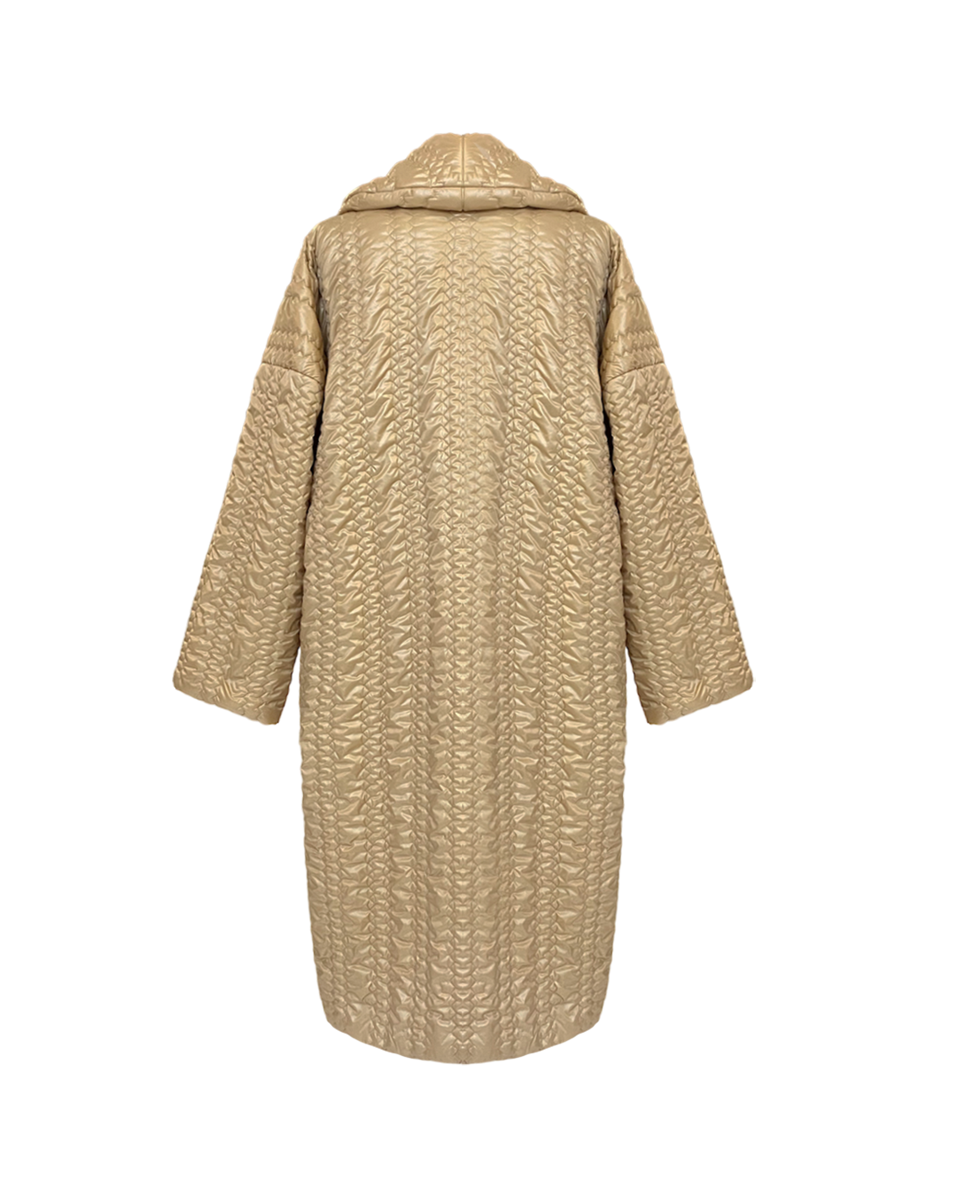 LONG GOLD QUILTED COAT AW23/24