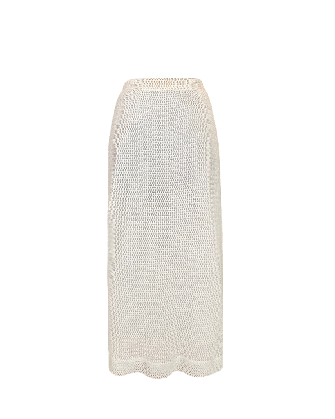 HEMP MIDI NET SIDE SPLIT SKIRT