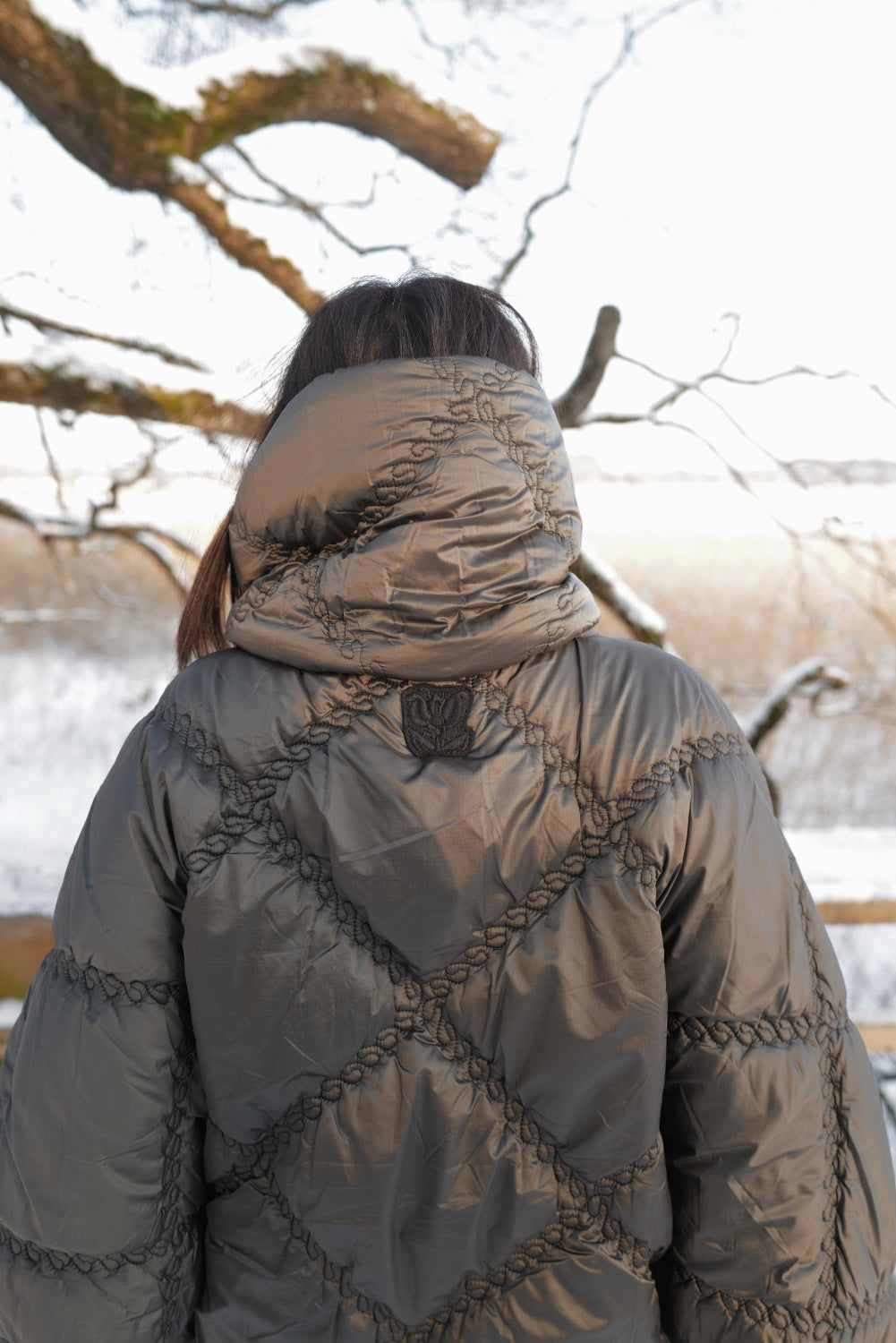 Quilted Kimono KYOTO OLIVE With Large Pockets Pre Fall 26