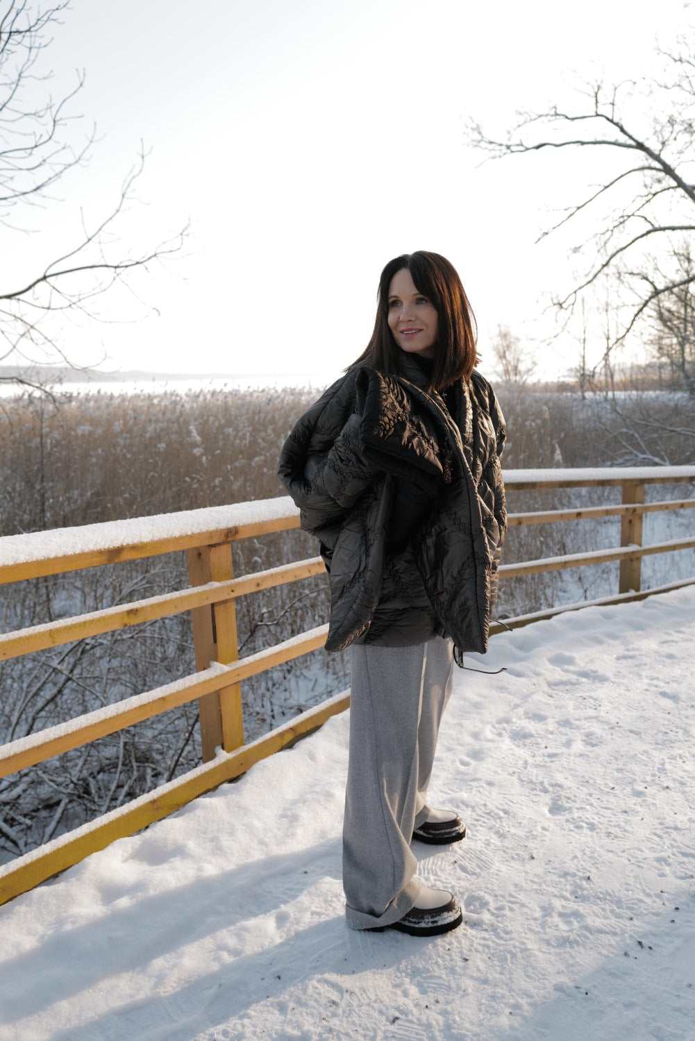 Quilted Kimono KYOTO OLIVE With Large Pockets Pre Fall 26