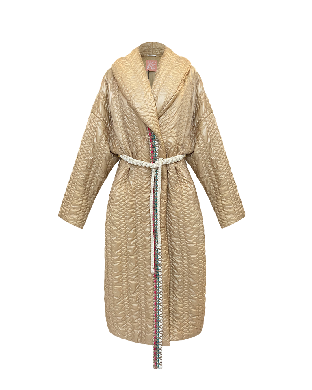 LONG GOLD QUILTED COAT AW23/24