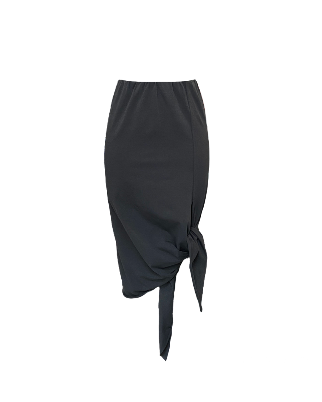 Black cotton outlet jersey skirt