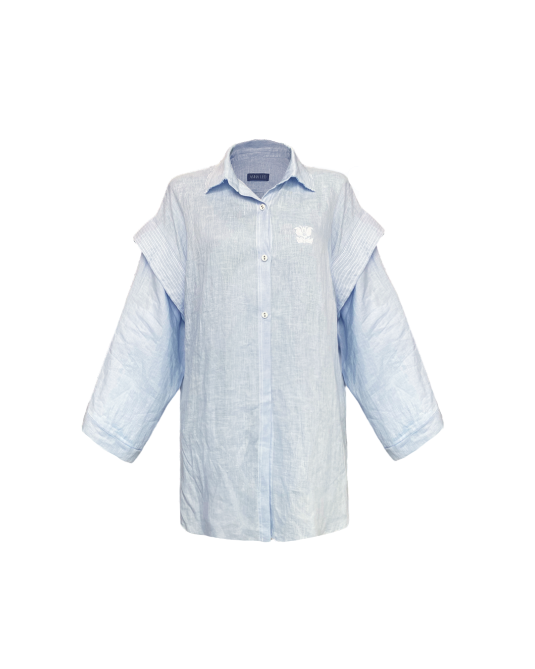Soft Washed Oversized Shirt WING BLUE